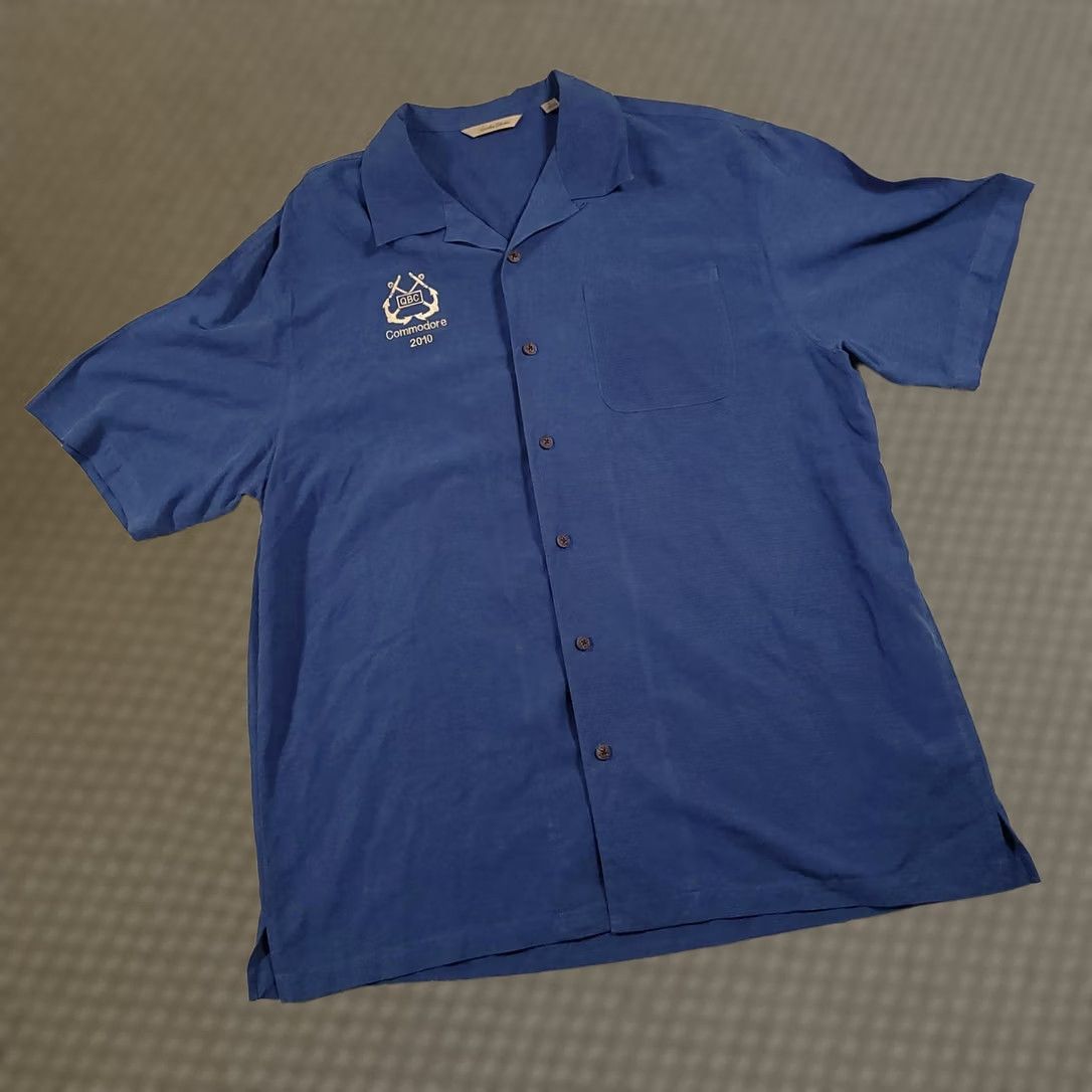 Vintage Paradise Collection Shirt Mens L Blue QBC Commodore 2010 Embroidered Button Up Size US L / EU 52-54 / 3 - 1 Thumbnail