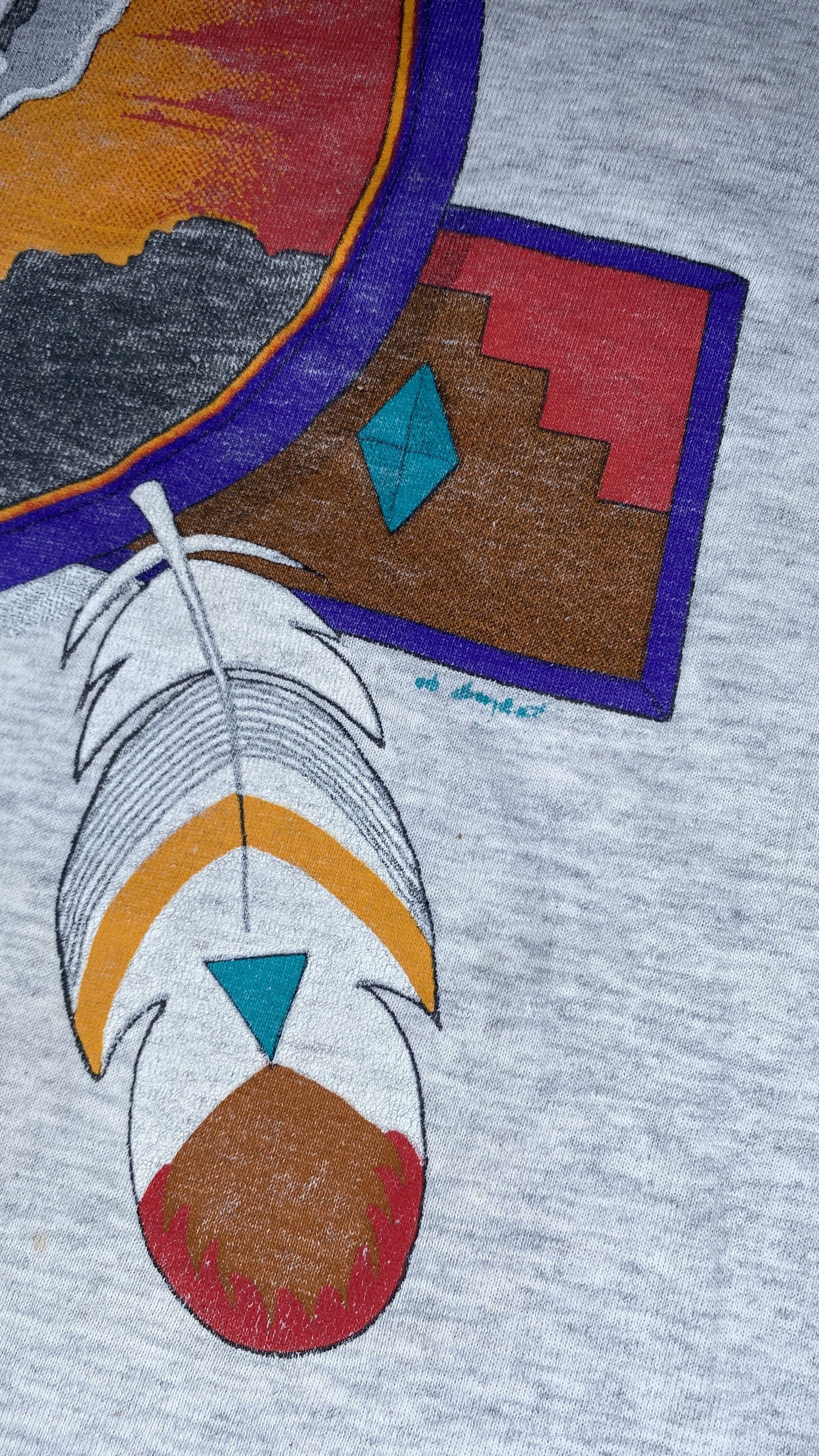Nutmeg Vintage 90s Nutmeg Sitting Bull Native Skull Tee Size US L / EU 52-54 / 3 - 3 Thumbnail