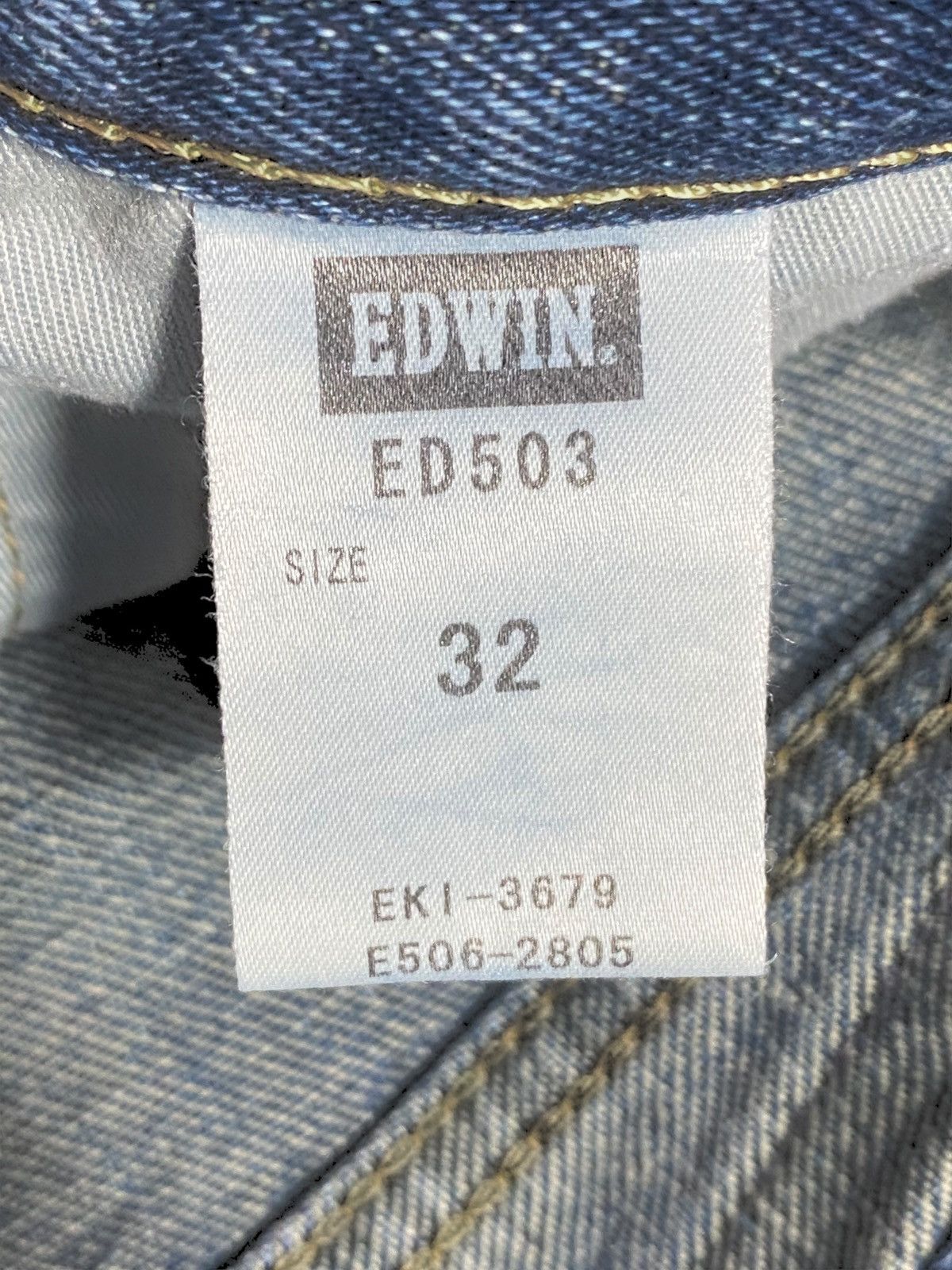Edwin Vintage Japanese Brand Edwin 503 Faded Wash Distressed Jeans Size US 33 - 15 Thumbnail