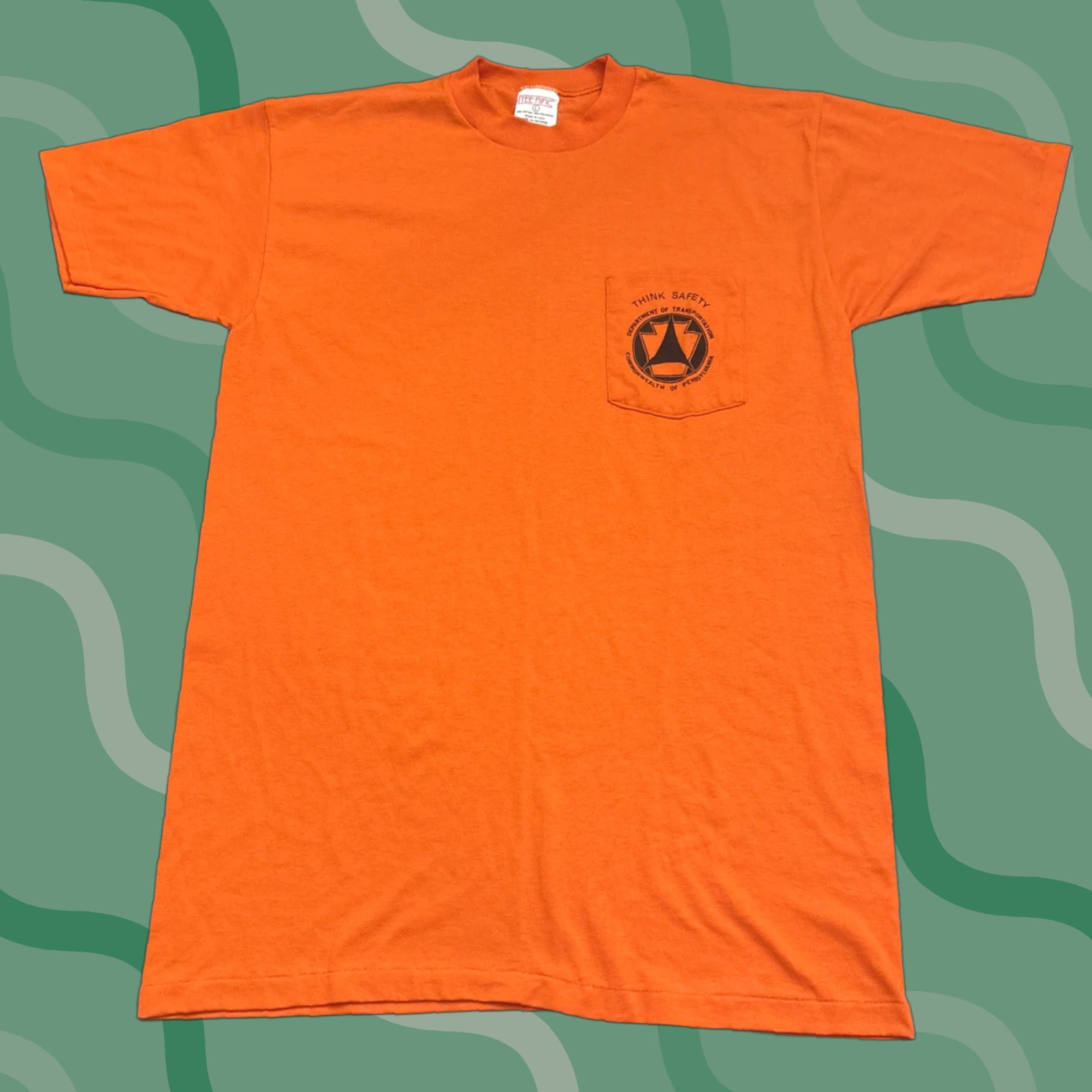 Vintage VINTAGE Tee Rific PENNDOT T-Shirt Adult Large Highviz Orange Short Sleeve Mens Size US L / EU 52-54 / 3 - 1 Thumbnail