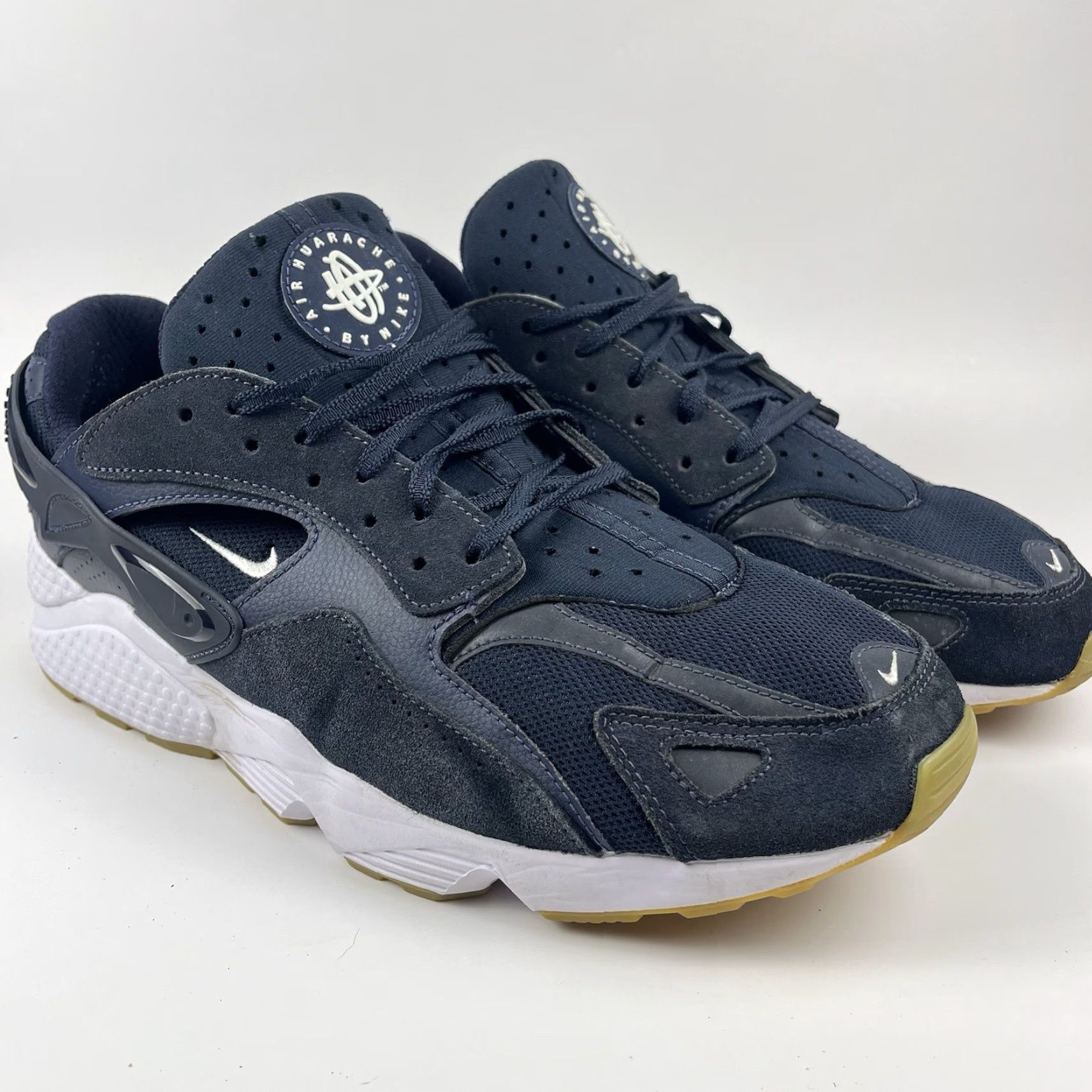 Nike Nike Air Huarache Runner Mens Size 13 Dark Obsidian Blue White Gum DZ3306-400 Athletic Running Shoes Size US 12 / EU 45 - 2 Thumbnail