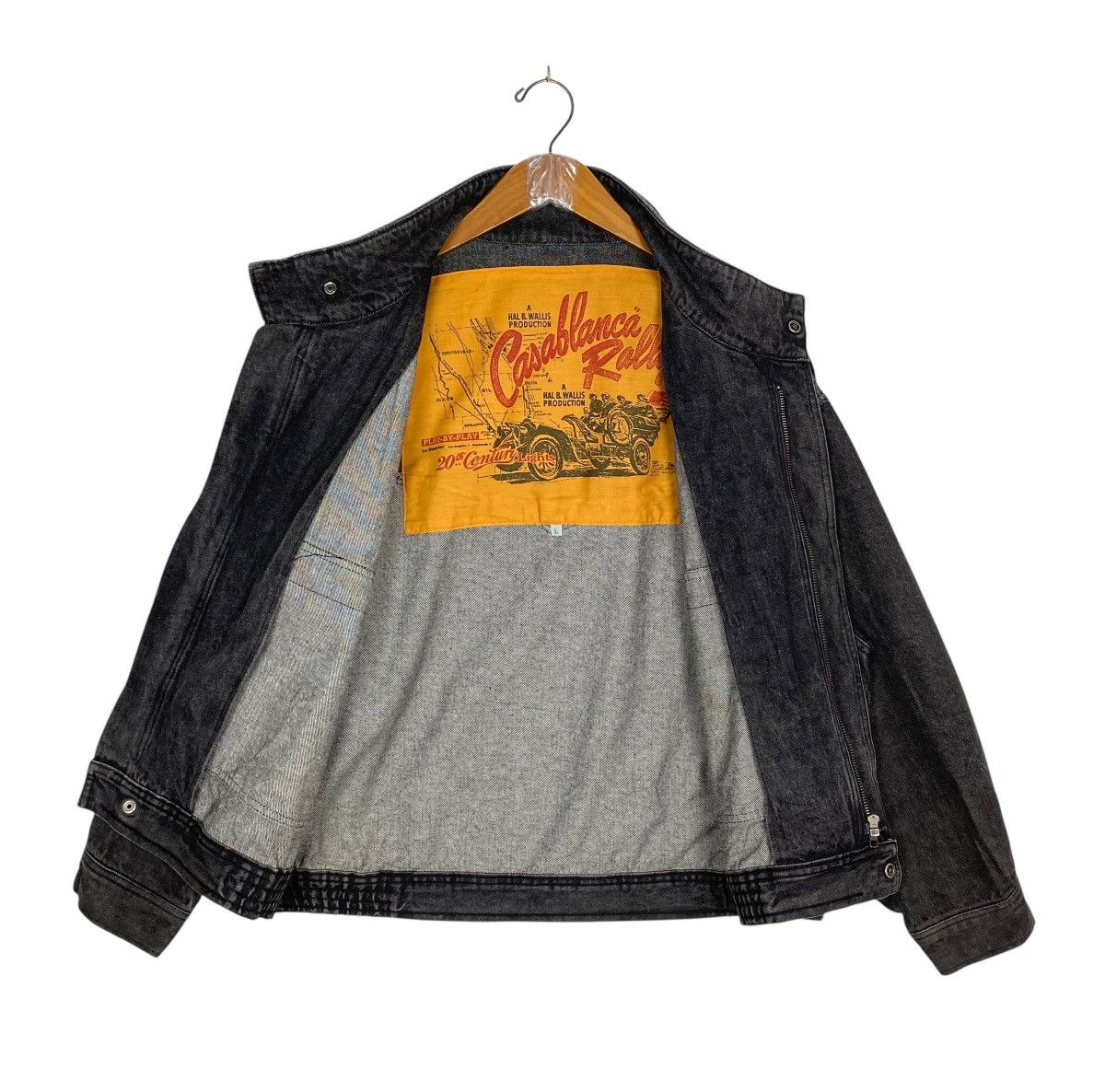 Japanese Brand × Vintage Vtg Casablanca Rally Halb Wallis Denim Stoned Washed Jacket Size US L / EU 52-54 / 3 - 1 Thumbnail