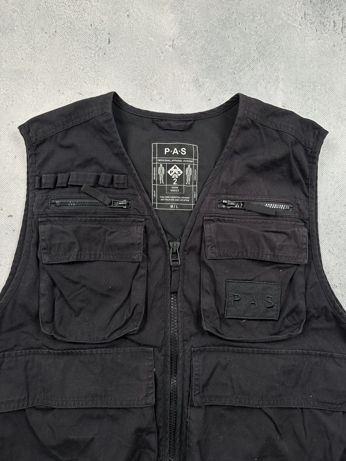 Vintage PAS Personal Apparel System Tactical Utility Vest Gorpcore Size US M / EU 48-50 / 2 - 6 Thumbnail