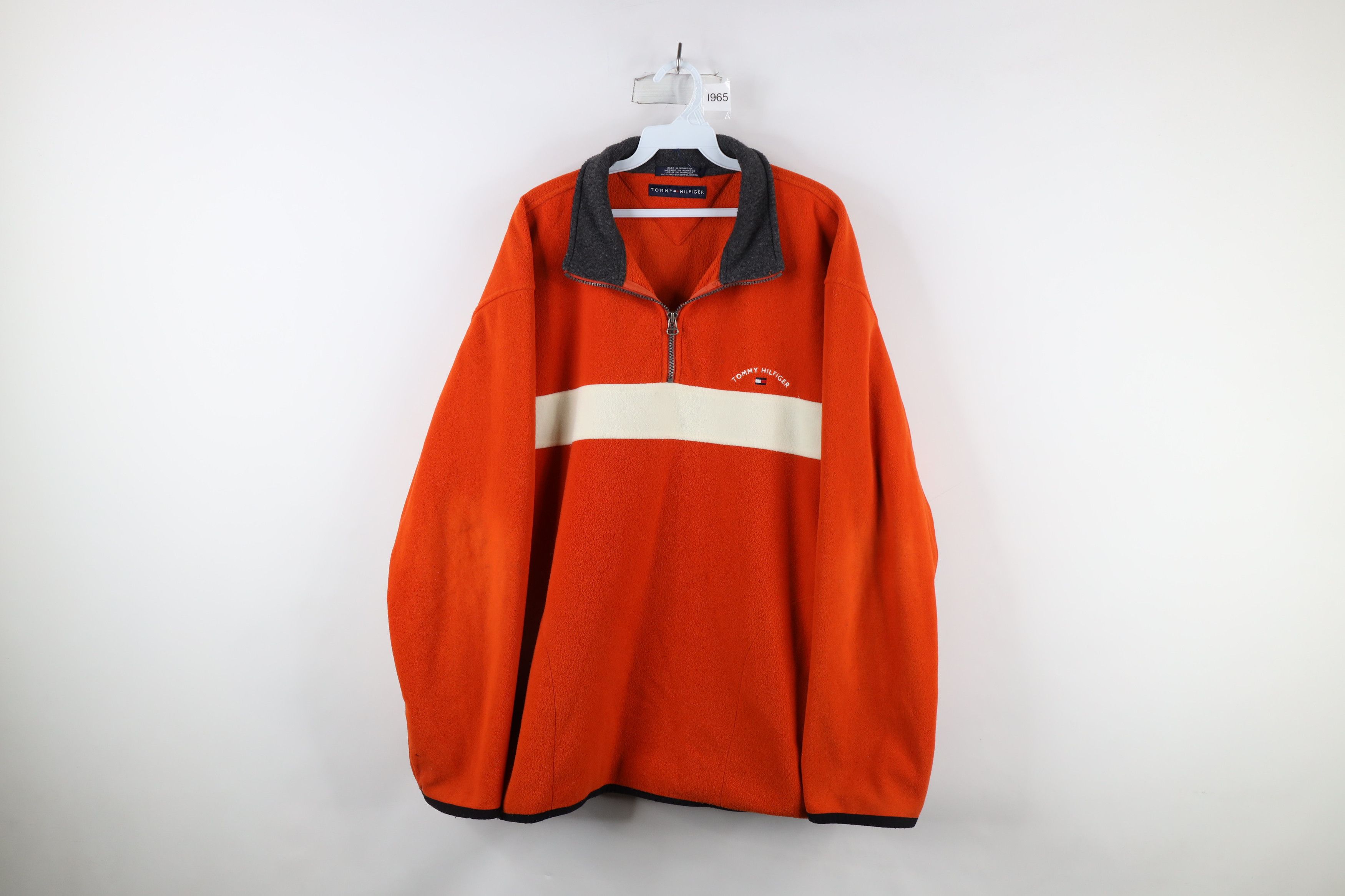 Deals '90s Tommy Hilfiger quarter zip fleece pullover