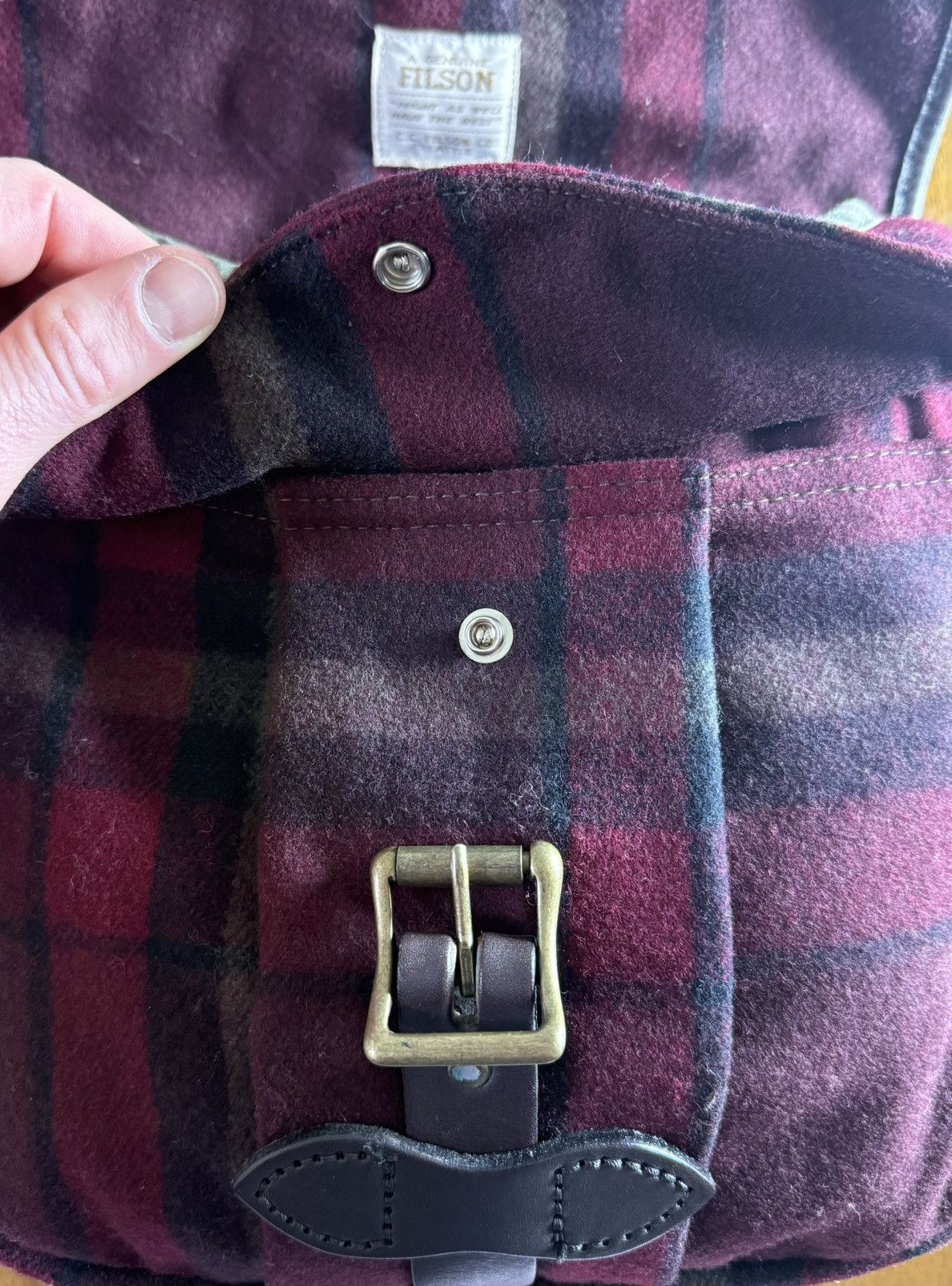 Filson Vintage Filson Mackinaw Wool Backpack USA Made Rare Size ONE SIZE - 8 Thumbnail