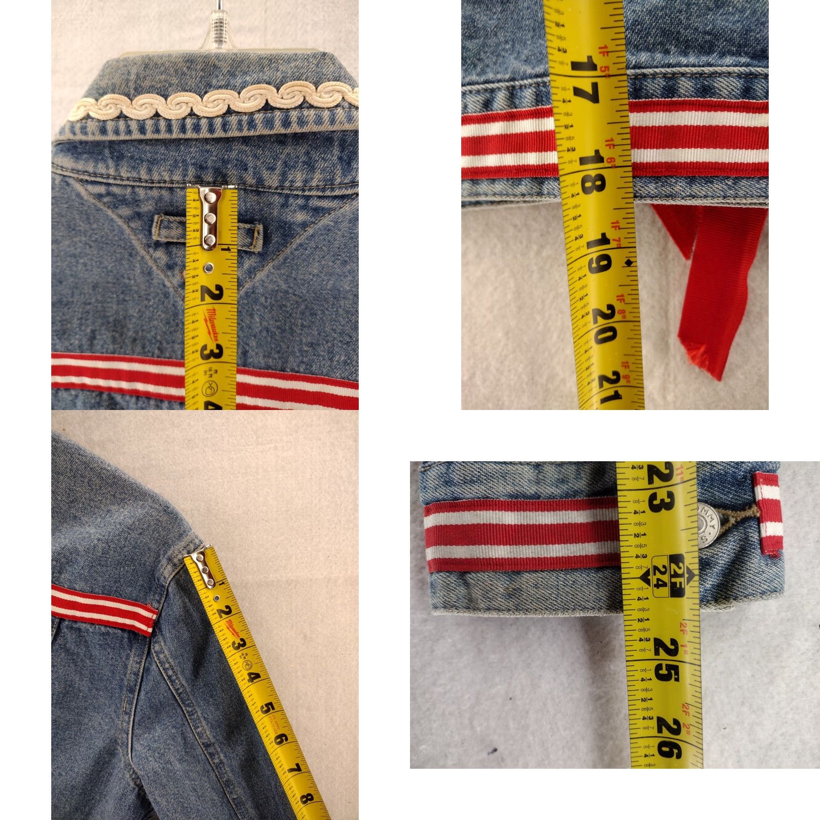 Tommy Hilfiger VTG Tommy Hilfiger Denim Jacket Girls XL Embroidered Collar Denim Jacket Girls XL Embroidered Collar Size XL / US 12-14 / IT 48-50 - 9 Thumbnail