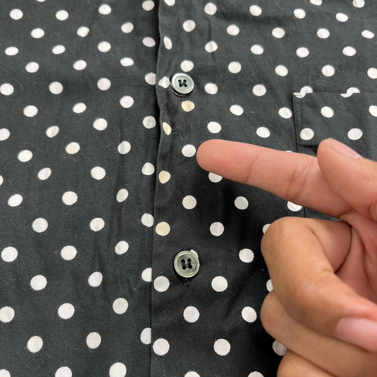 Black Comme des Garcons Polkadot Shirt