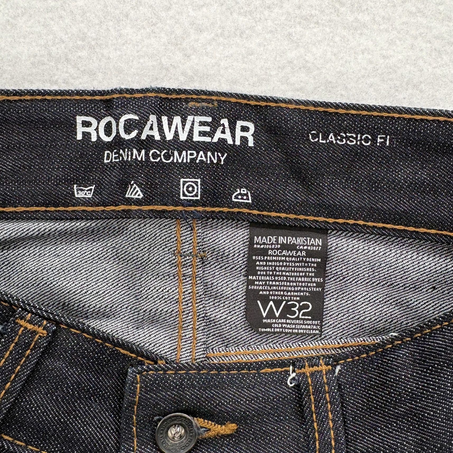 Rocawear VINTAGE Rocawear Classic Fit Jeans Mens 32x34 Blue Dark Wash Straight Denim Grunge Y2K Size US 32 / EU 48 - 4 Thumbnail