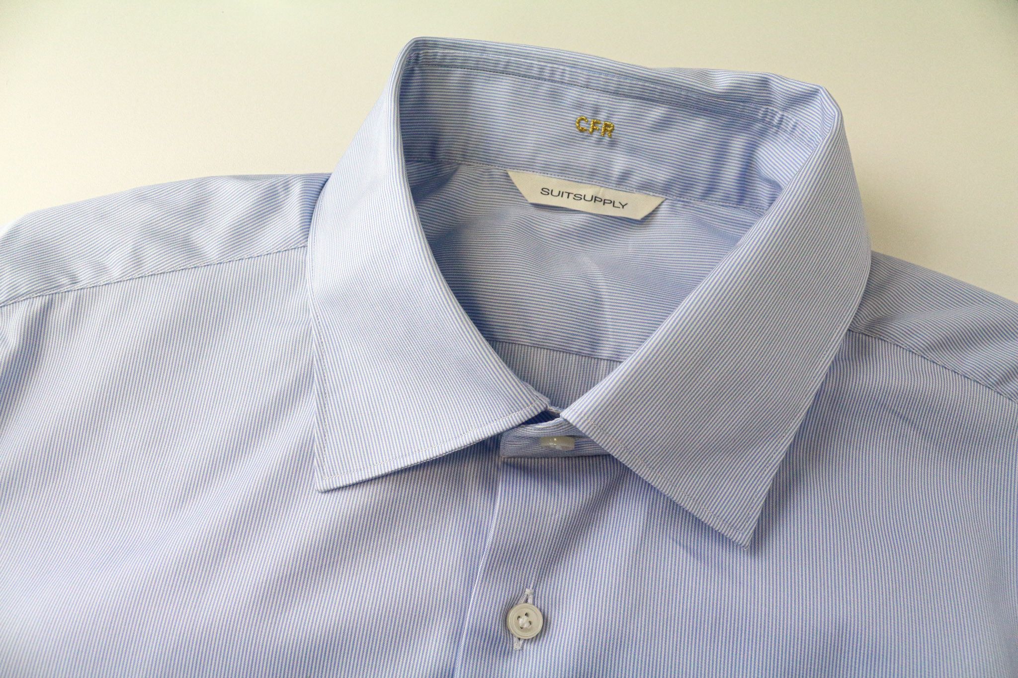 Suitsupply ~L Extra Slim Blue Cotton Striped Shirt 77156 Size US L / EU 52-54 / 3 - 3 Thumbnail