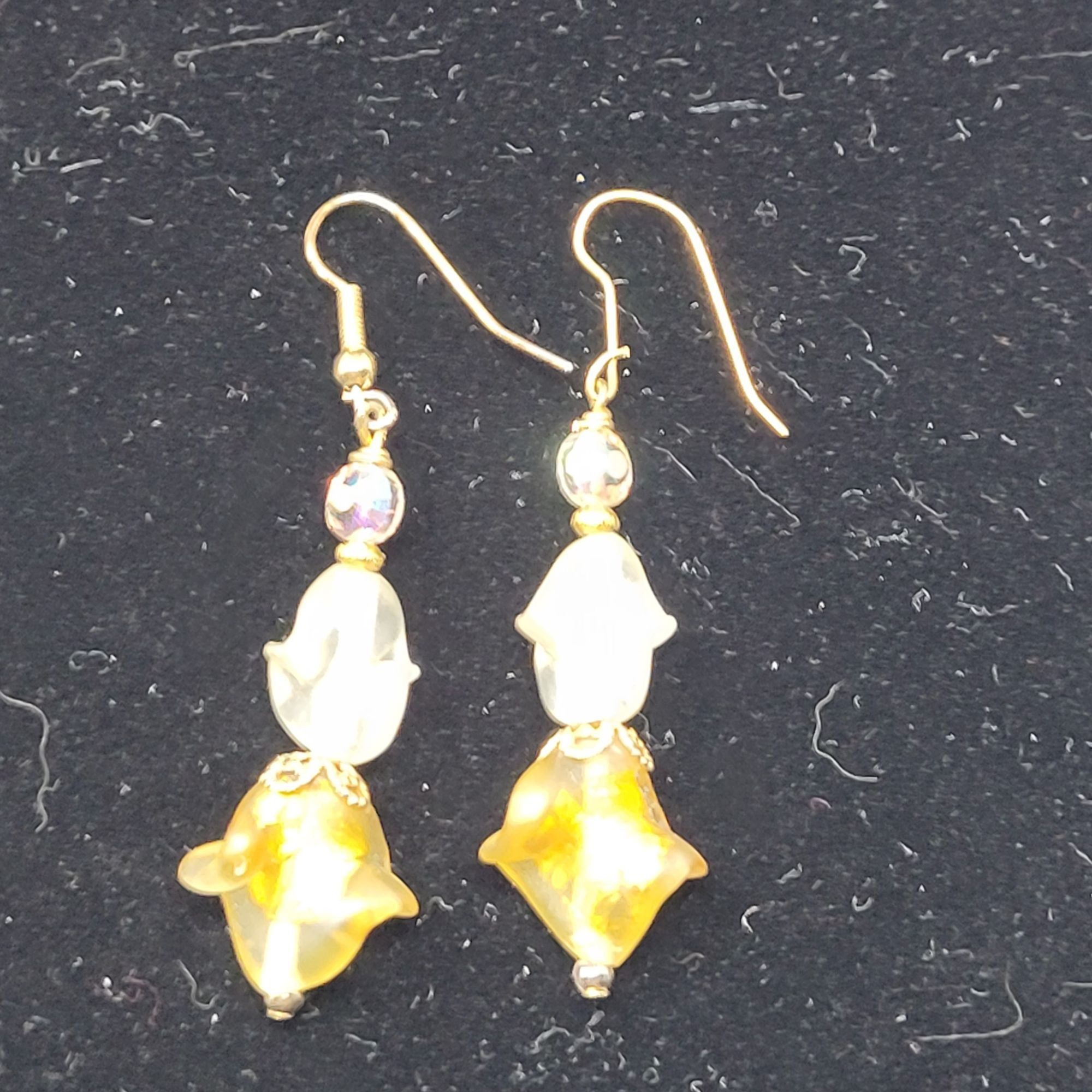 Vintage Vintage Princess Necklace Dangle Pierced Earring Set Faux Go Size ONE SIZE - 9 Thumbnail