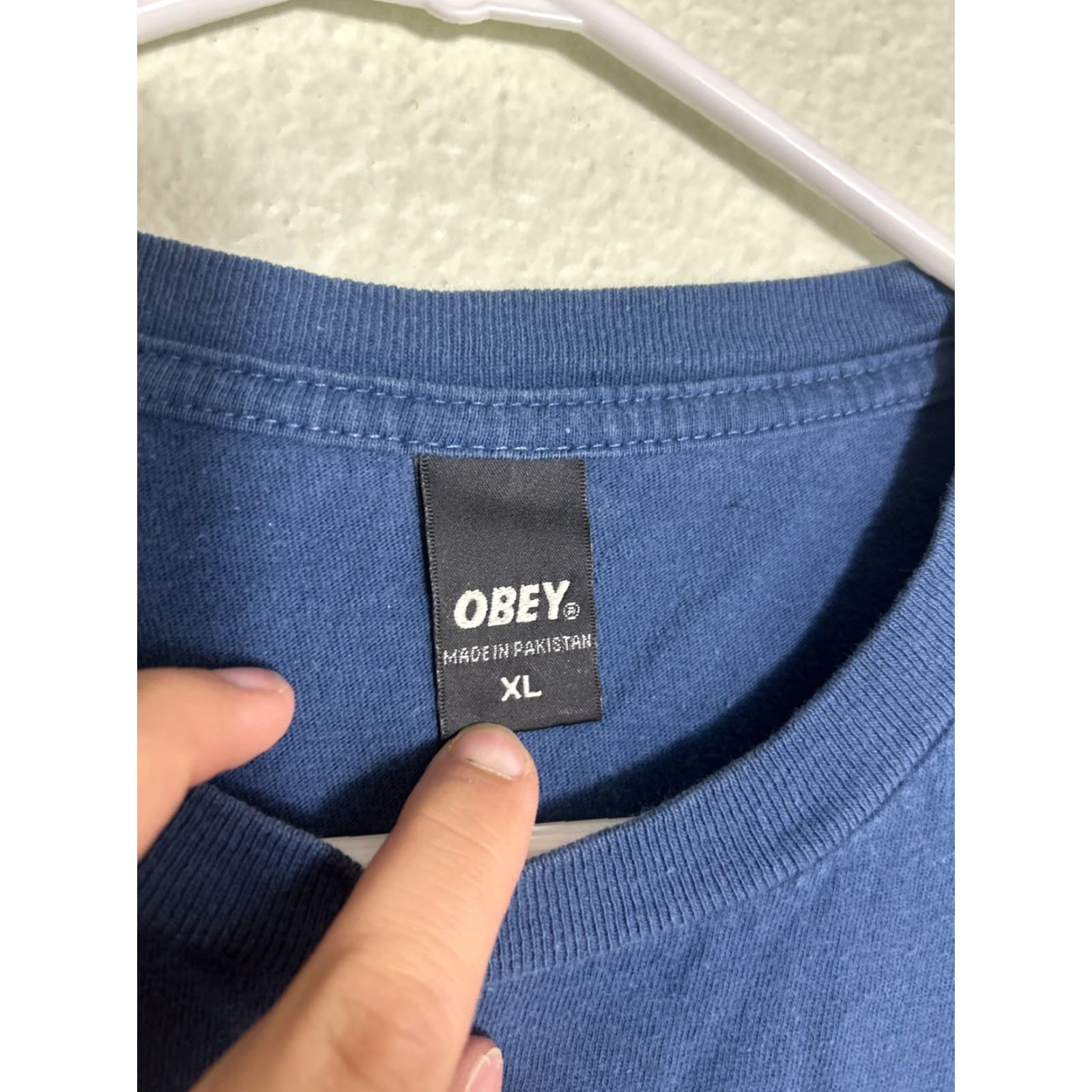 Obey OBEY Posse Worldwide Mens XL Short Sleeve Cotton Blue T Shirt Size US XL / EU 56 / 4 - 6 Thumbnail