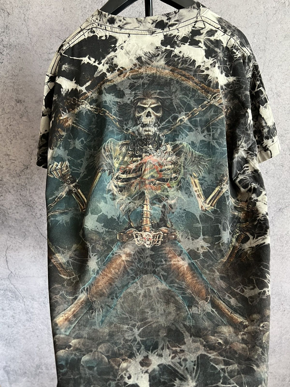 Other Wild Skulls T-shirt Overprint Y2K Skeleton Tee 00s neon logo Size US M / EU 48-50 / 2 - 16 Thumbnail