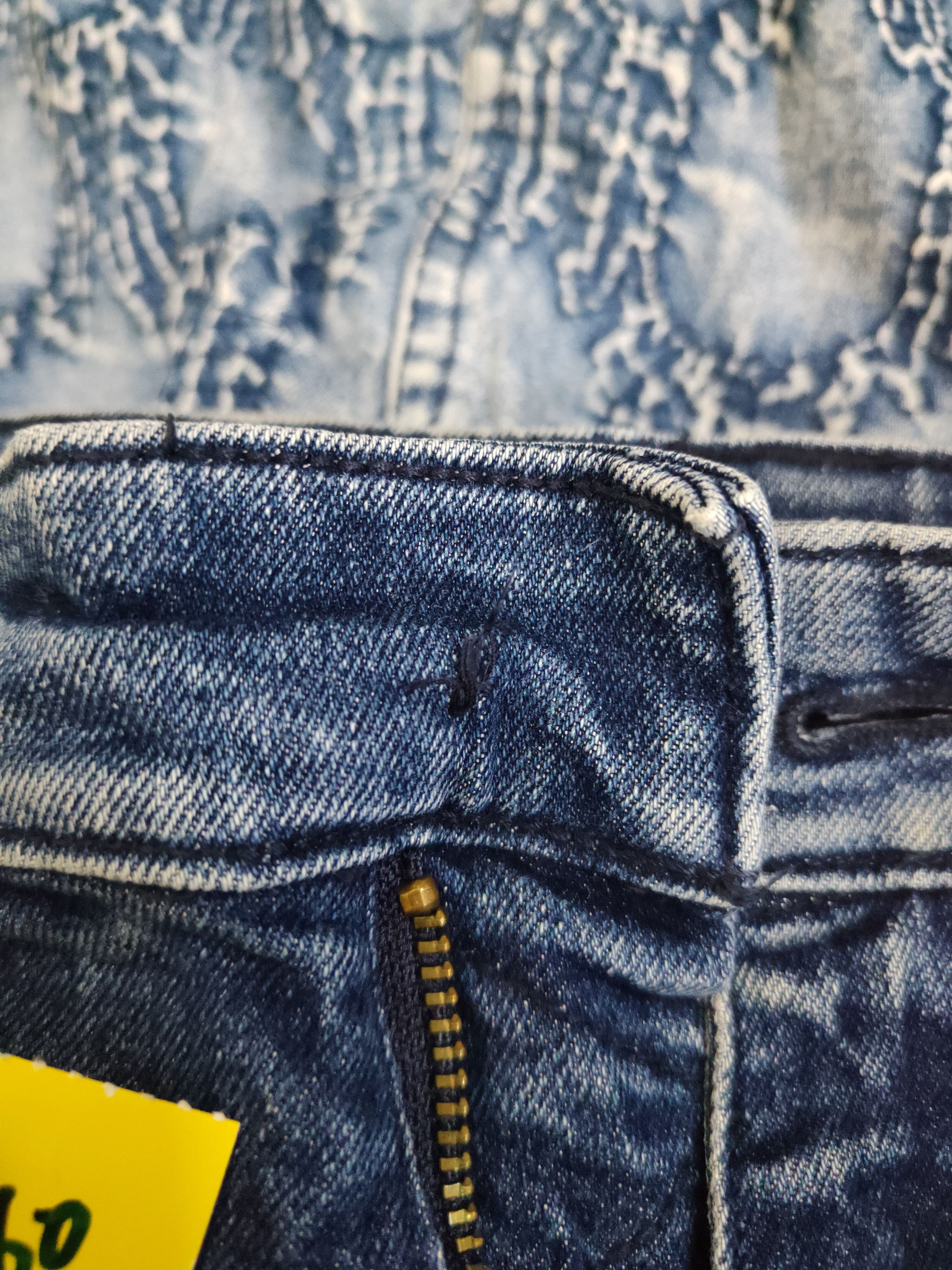 Japanese Brand FieldCore Dark Blue Distressed Ripped denim Jeans #W1960 Size US 32 / EU 48 - 16 Thumbnail
