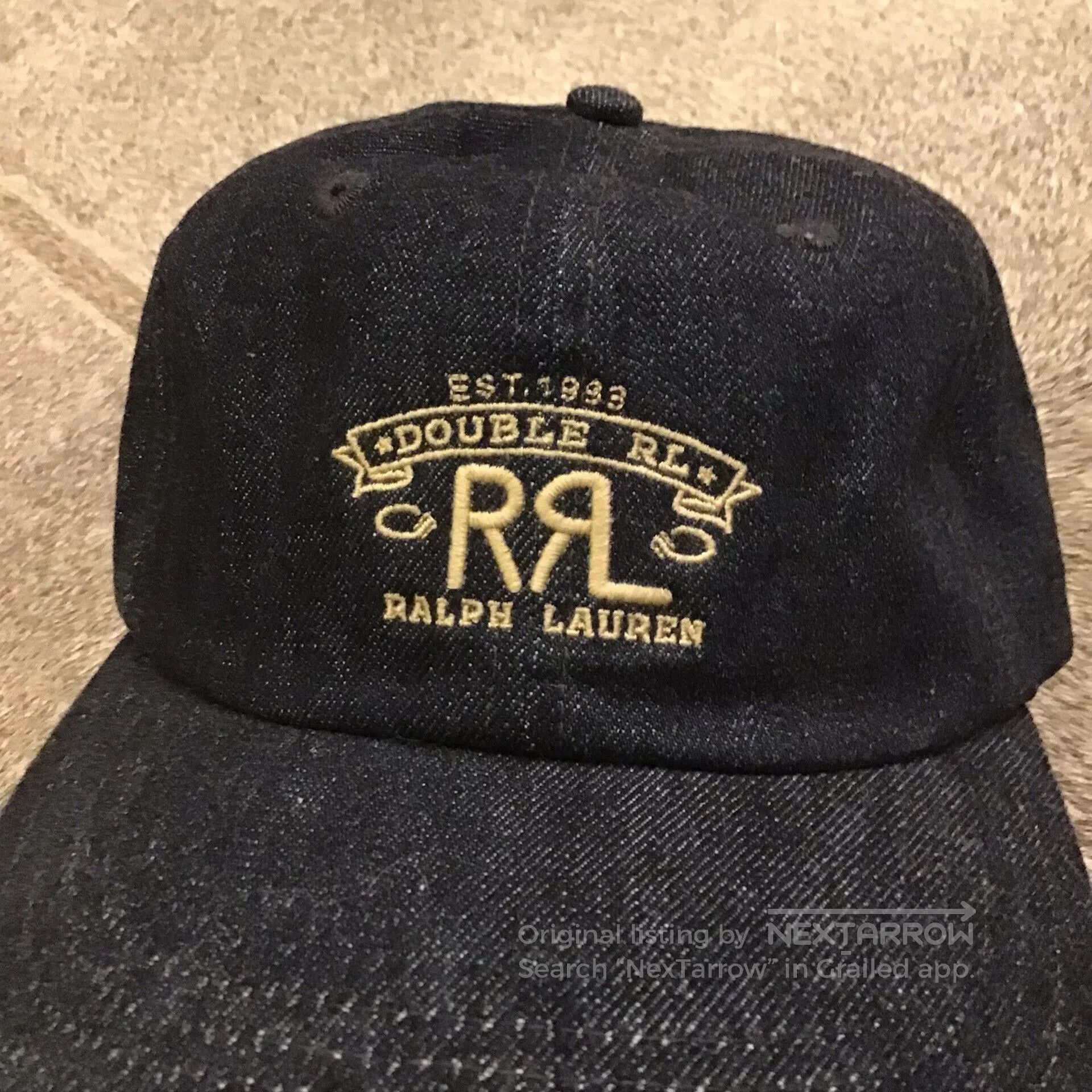 RRL Ralph Lauren RRL Denim Cap with Adjustable Strap. Size ONE SIZE - 1 Thumbnail