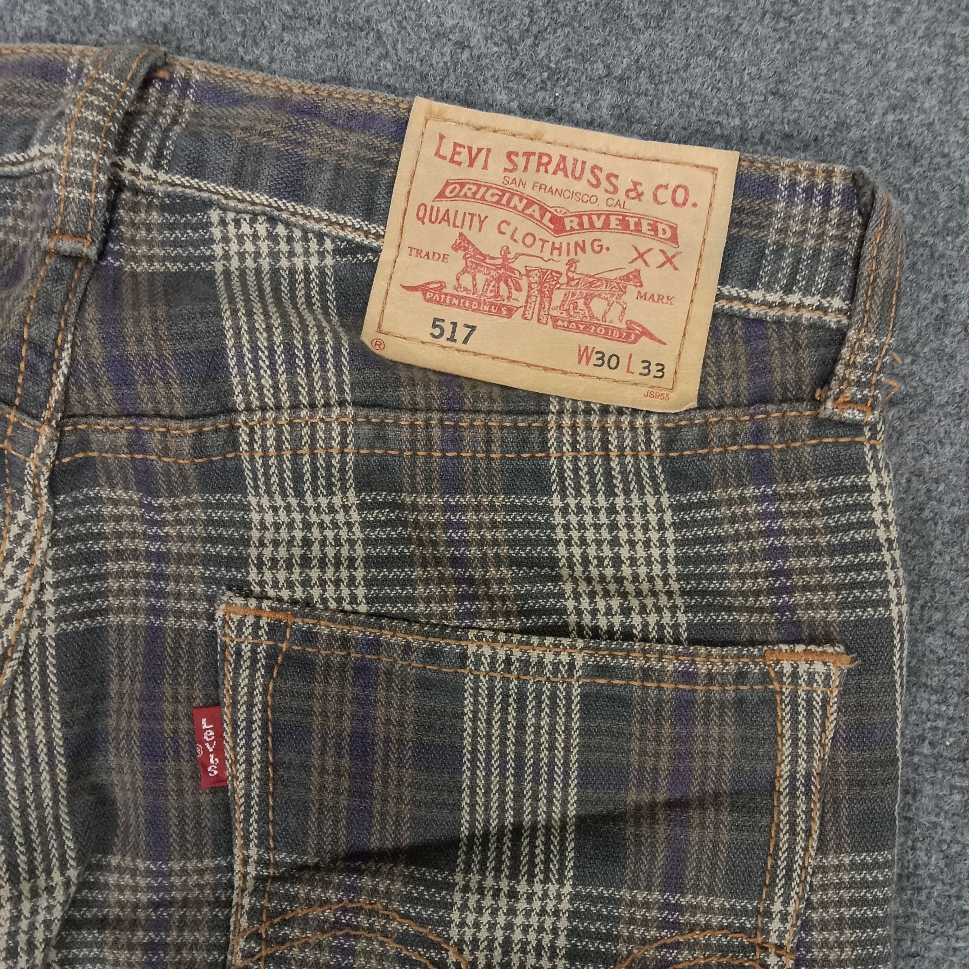 Levi's × Vintage Levi's 517 Tattersall Patern American Jeans Pants Size US 31 - 7 Thumbnail