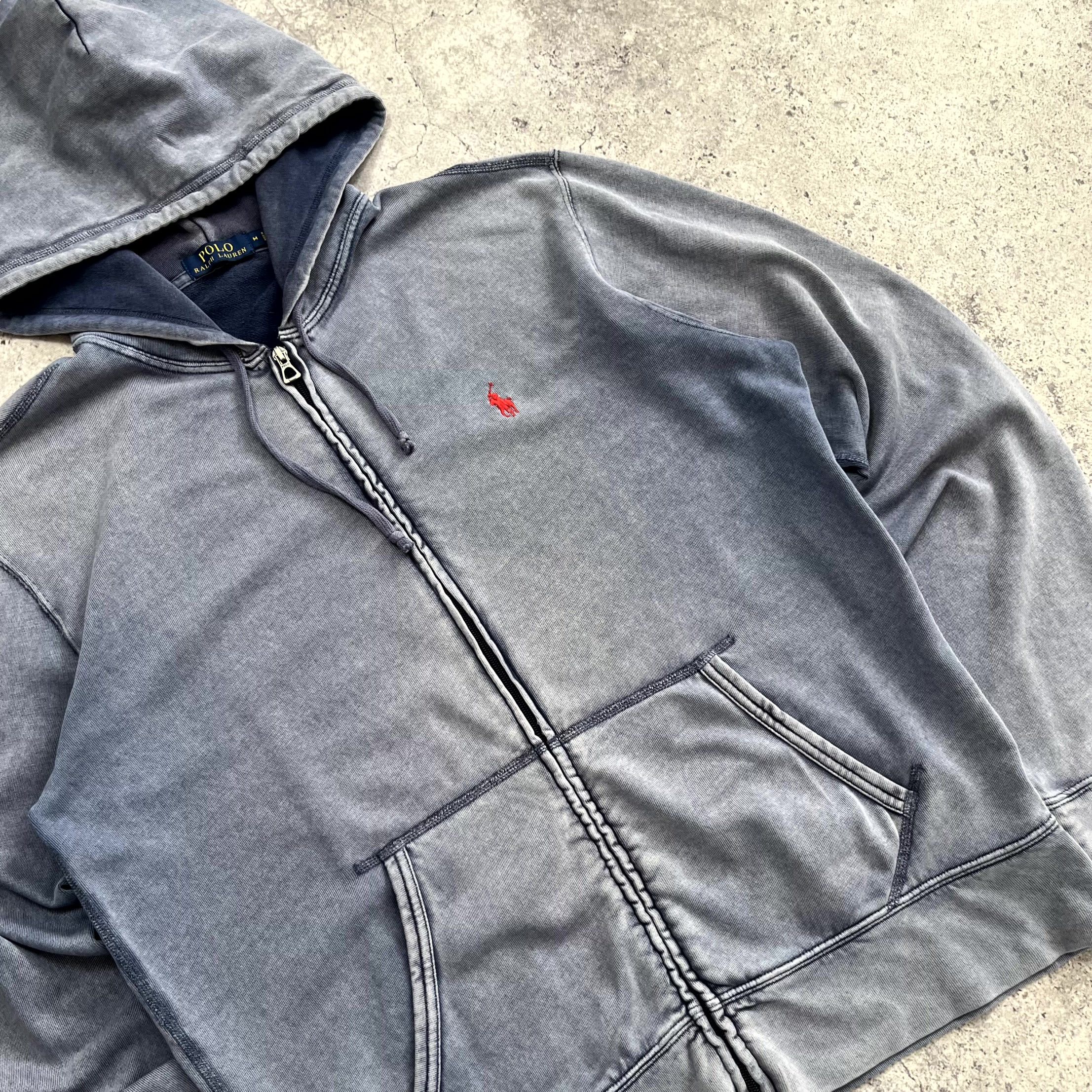 Polo Ralph Lauren Polo Ralph Lauren Mens Hoodie Full Zip Gray Faded Size M Size US M / EU 48-50 / 2 - 3 Thumbnail