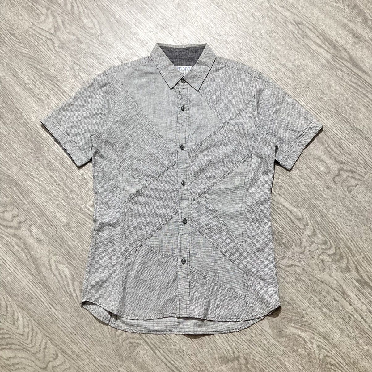 Japanese Brand 2000s Nicole Club For Men Asymetric Pattern Button Up Shirt Size US M / EU 48-50 / 2 - 1 Thumbnail