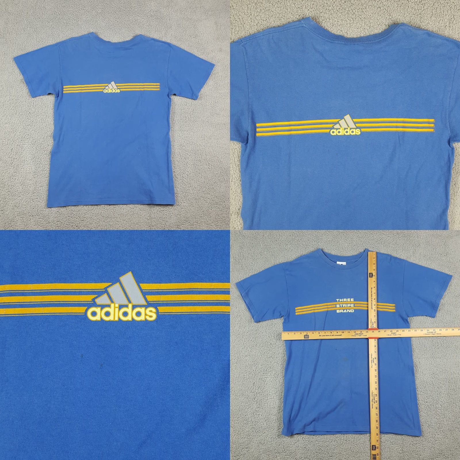 Adidas Vintage Adidas T-Shirt Men Medium Blue Distressed Retro Sports 90s Y2K Logo Fade Size US M / EU 48-50 / 2 - 8 Thumbnail
