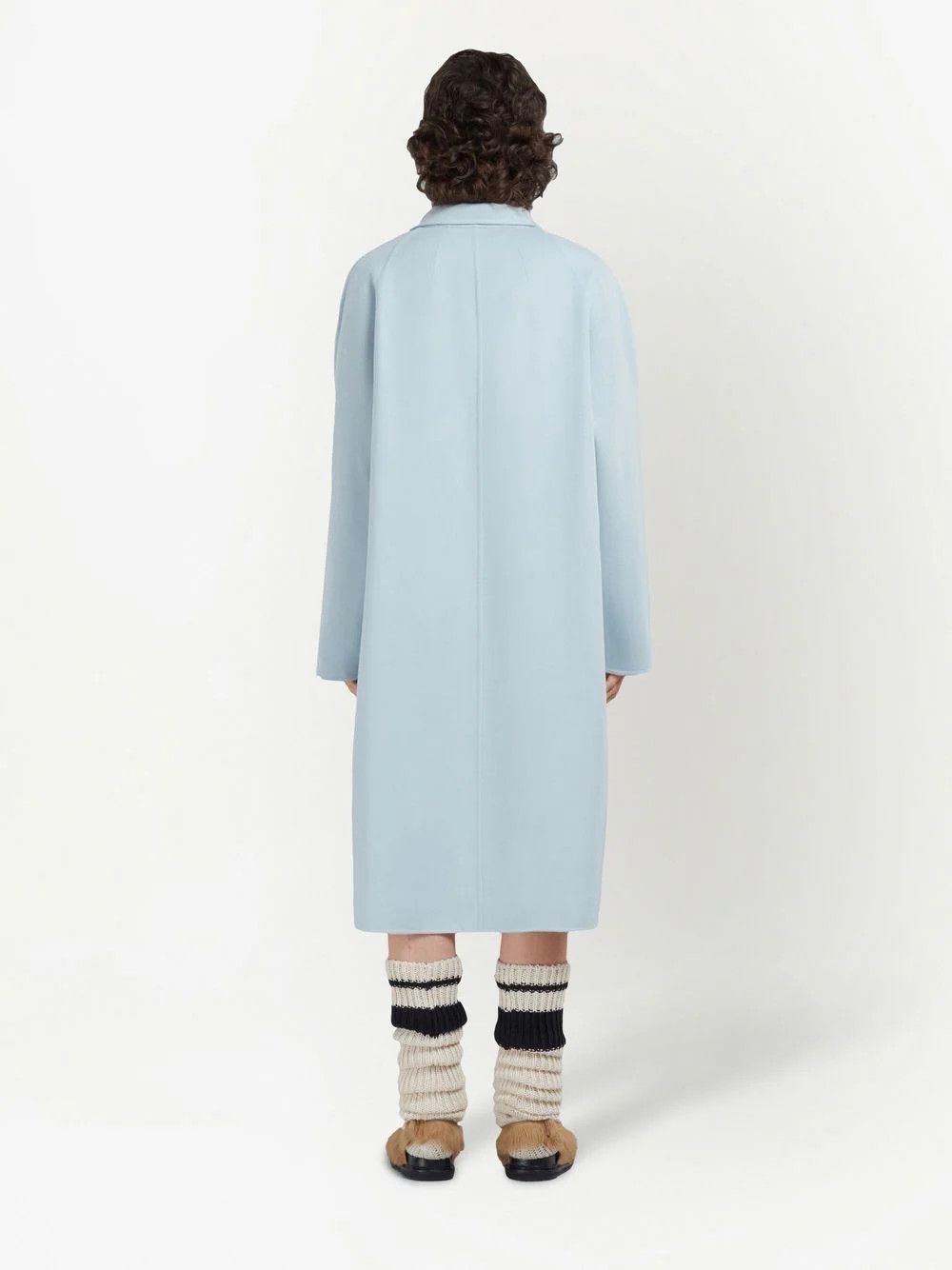 Marni o1srvl11e0624 Duster Coat in Light Blue Size M / US 6-8 / IT 42-44 - 3 Thumbnail