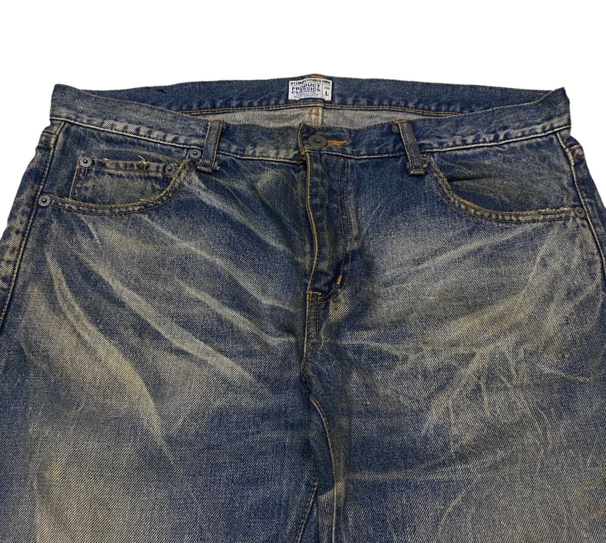 If Six Was Nine Rare Design Vintage Japanese Brand Basik Flared Jeans 1990s Size US 36 / EU 52 - 3 Thumbnail