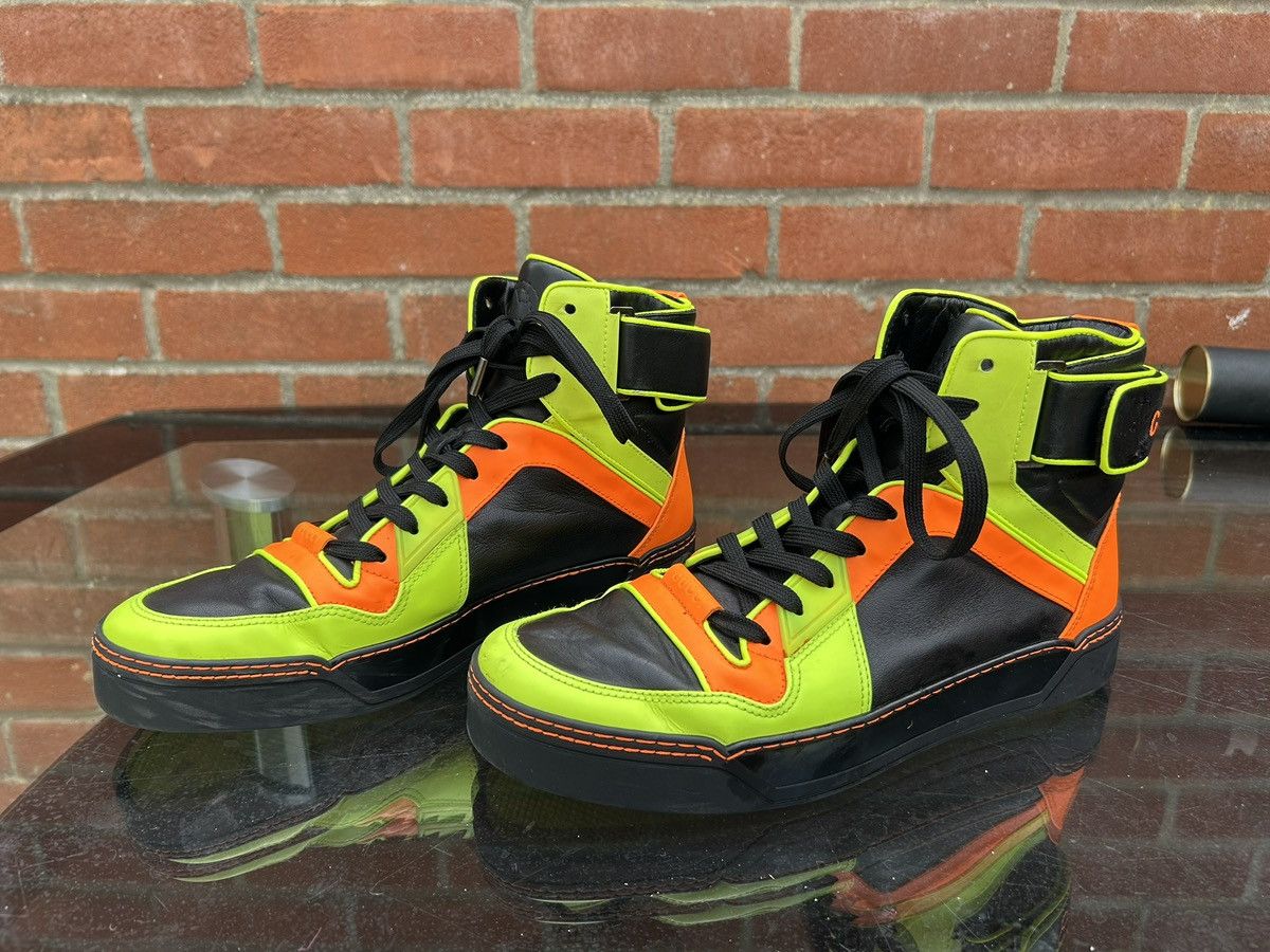 Gucci Gucci Neon Leather Sneakers Size UK9 Size US 9 / EU 42 - 2 Thumbnail