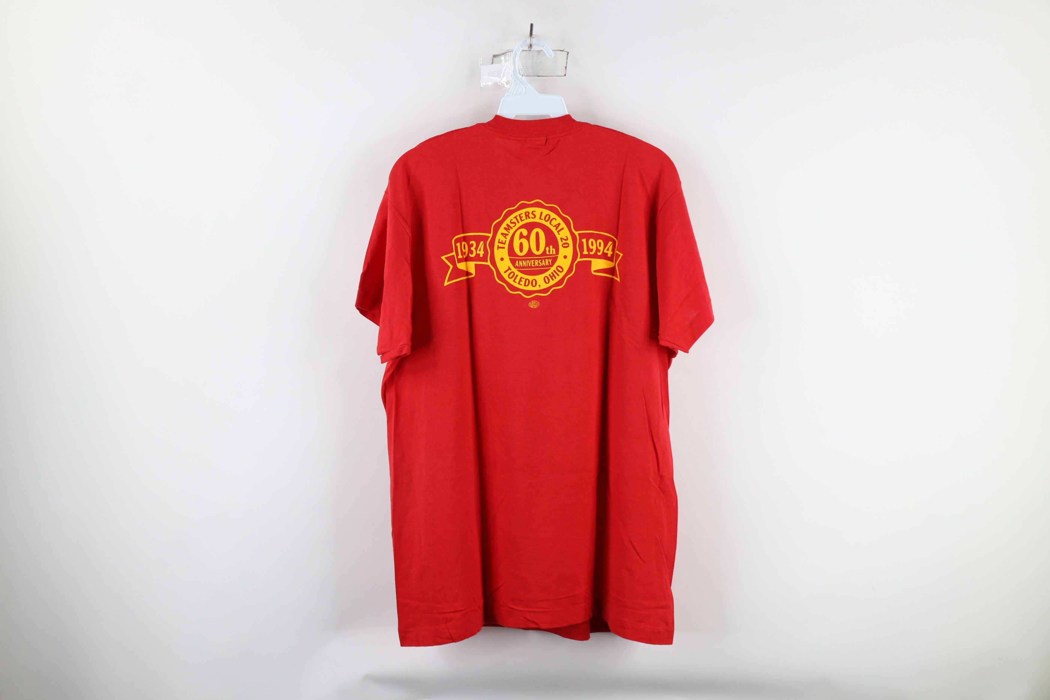 Vintage Deadstock Vintage 90s 60th Anniversary Teamsters T-Shirt Size US XL / EU 56 / 4 - 9 Thumbnail