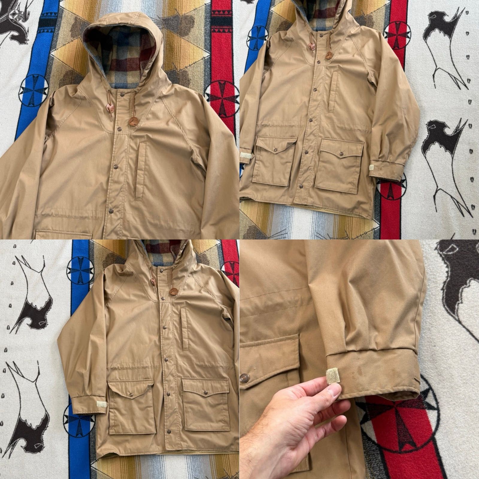 Levi's VINTAGE Levi’s Parka Jacket Men's Large Brown Wool Lined Plaid Puffer 80s 90s Jacket, Zip Snap, Fall Winter 80s 90s Mens Brown Size US L / EU 52-54 / 3 - 8 Thumbnail