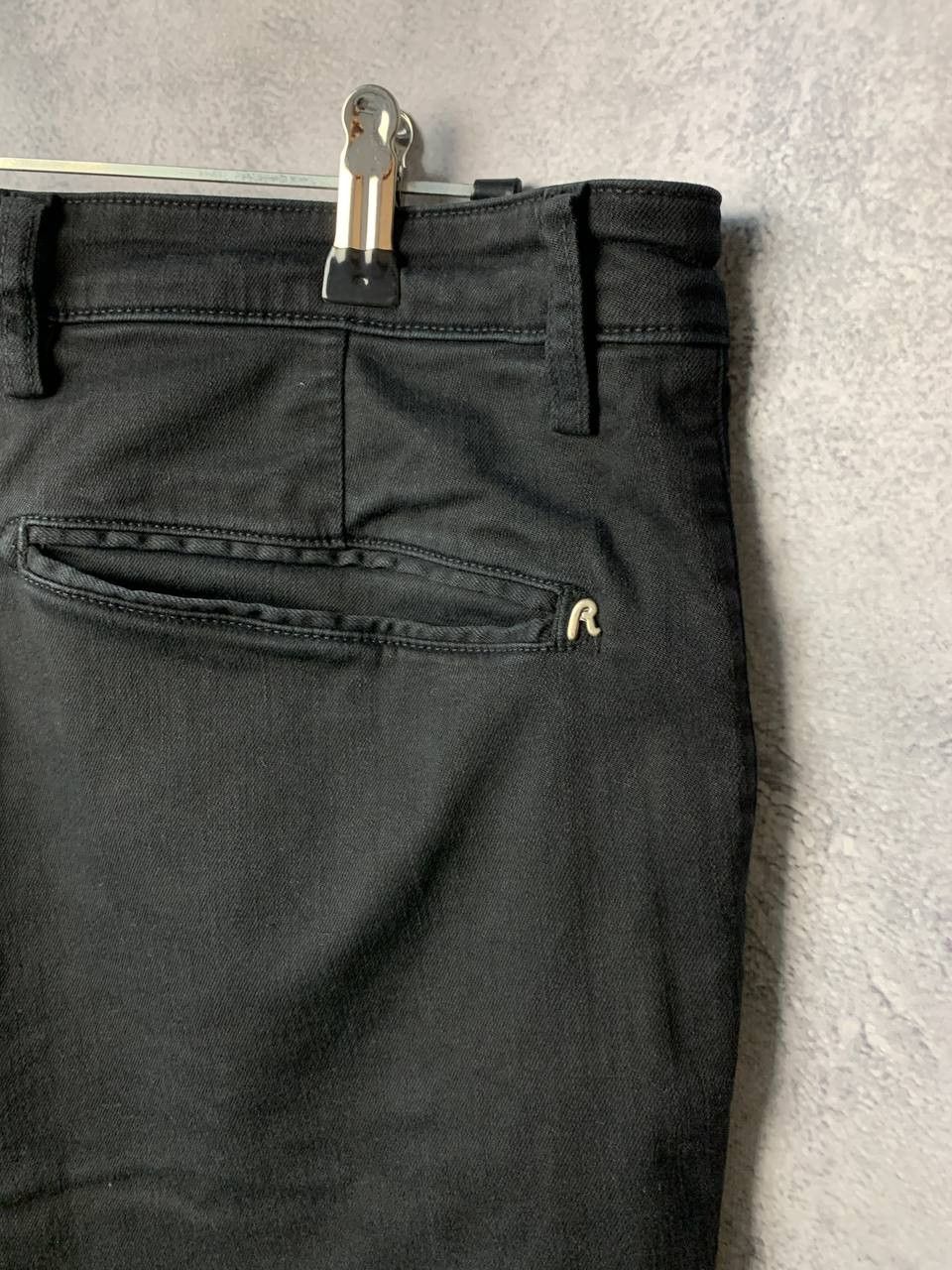 Designer REPLAY MB9722 Jeans Pants Denim Straight Fit Black Size US 36 / EU 52 - 9 Thumbnail