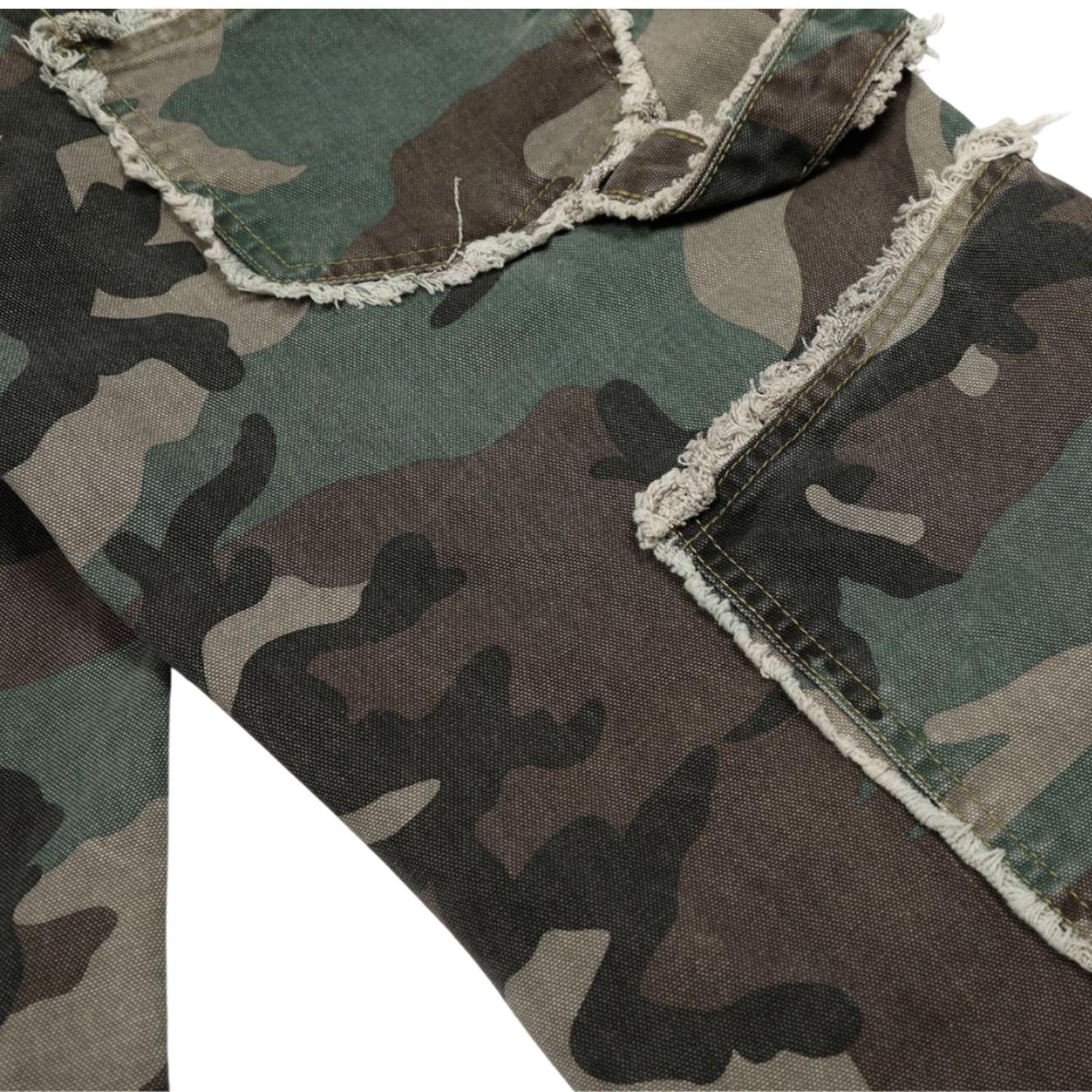 Other Double Waist Carpenter Wide Camo Pants | Frayed Seam Size US 32 / EU 48 - 5 Thumbnail
