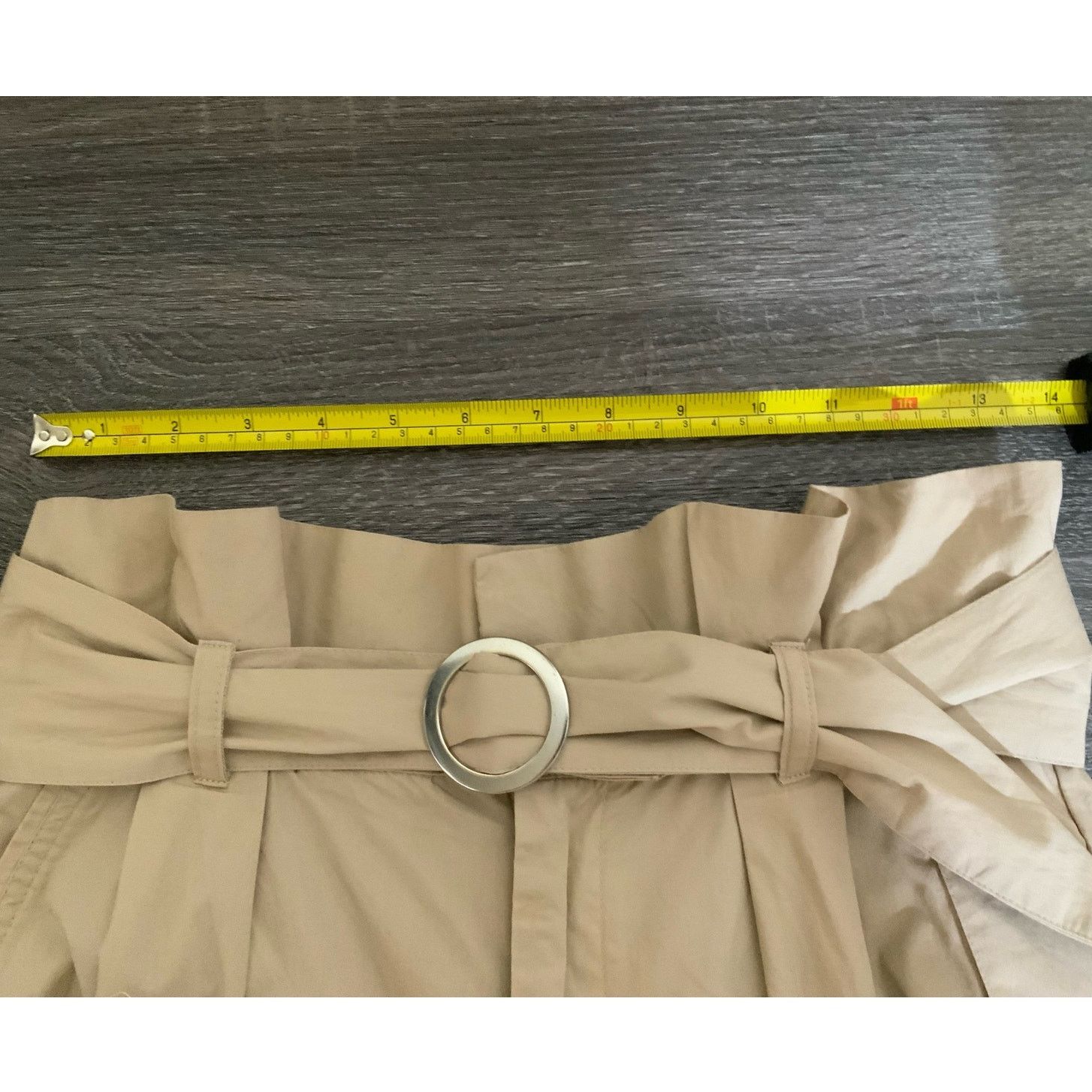 Forever 21 Forever 21 Paperbag Cream Belted Flax Linen Rayon Wide Leg L Size 34" / US 12 / IT 48 - 6 Thumbnail