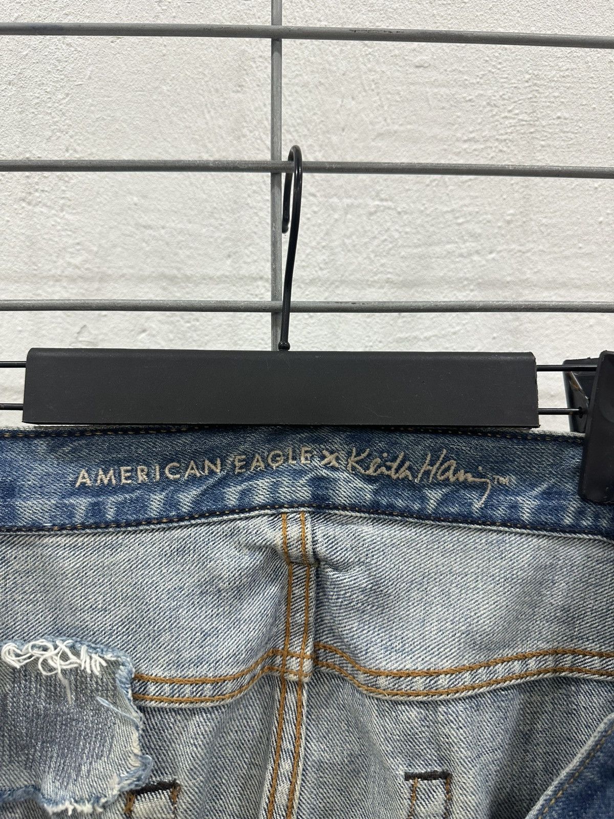 Keith Haring Rare Beautiful Keith Haring X American Eagle Patchwork Jeans Size US 32 / EU 48 - 5 Thumbnail