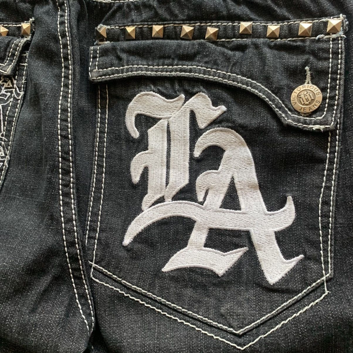 Japanese Brand Y2K Victorious LA Los Angeles Denim Pants Size US 34 / EU 50 - 5 Thumbnail