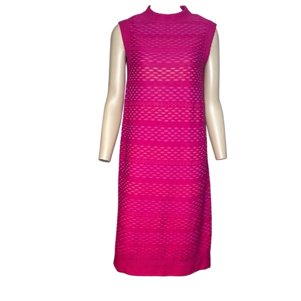Missoni M Missoni Magenta Shift Midi Wool Blend Dress M NWT (001) Size M / US 6-8 / IT 42-44 - 1 Thumbnail