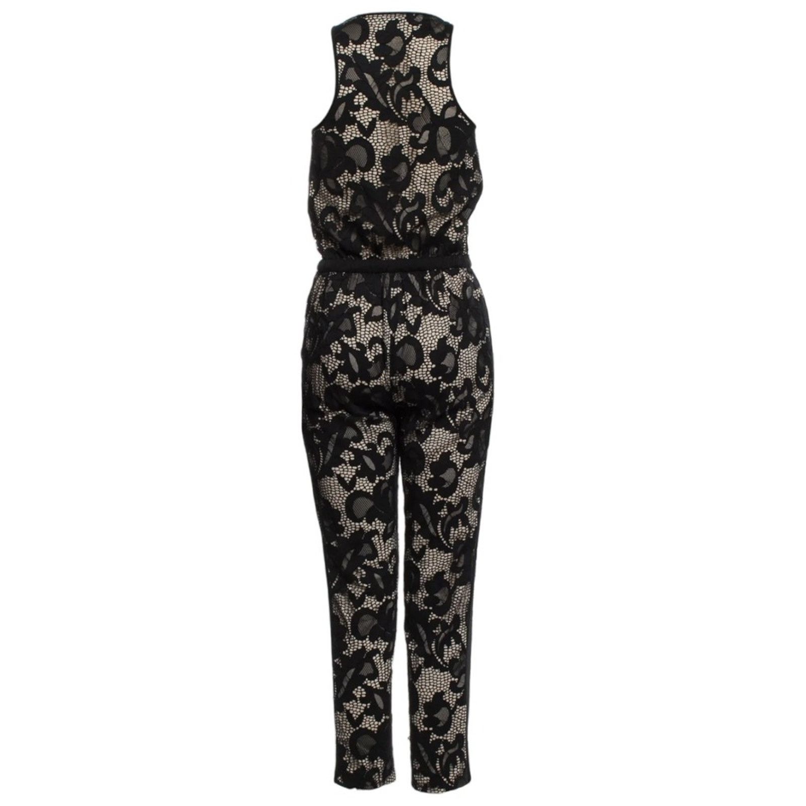 Diane von Furstenberg Diane Von Furstenburg Black V-Neck Jumpsuit, XXS/US0 Size 25" / US 0 / IT 36 - 7 Thumbnail