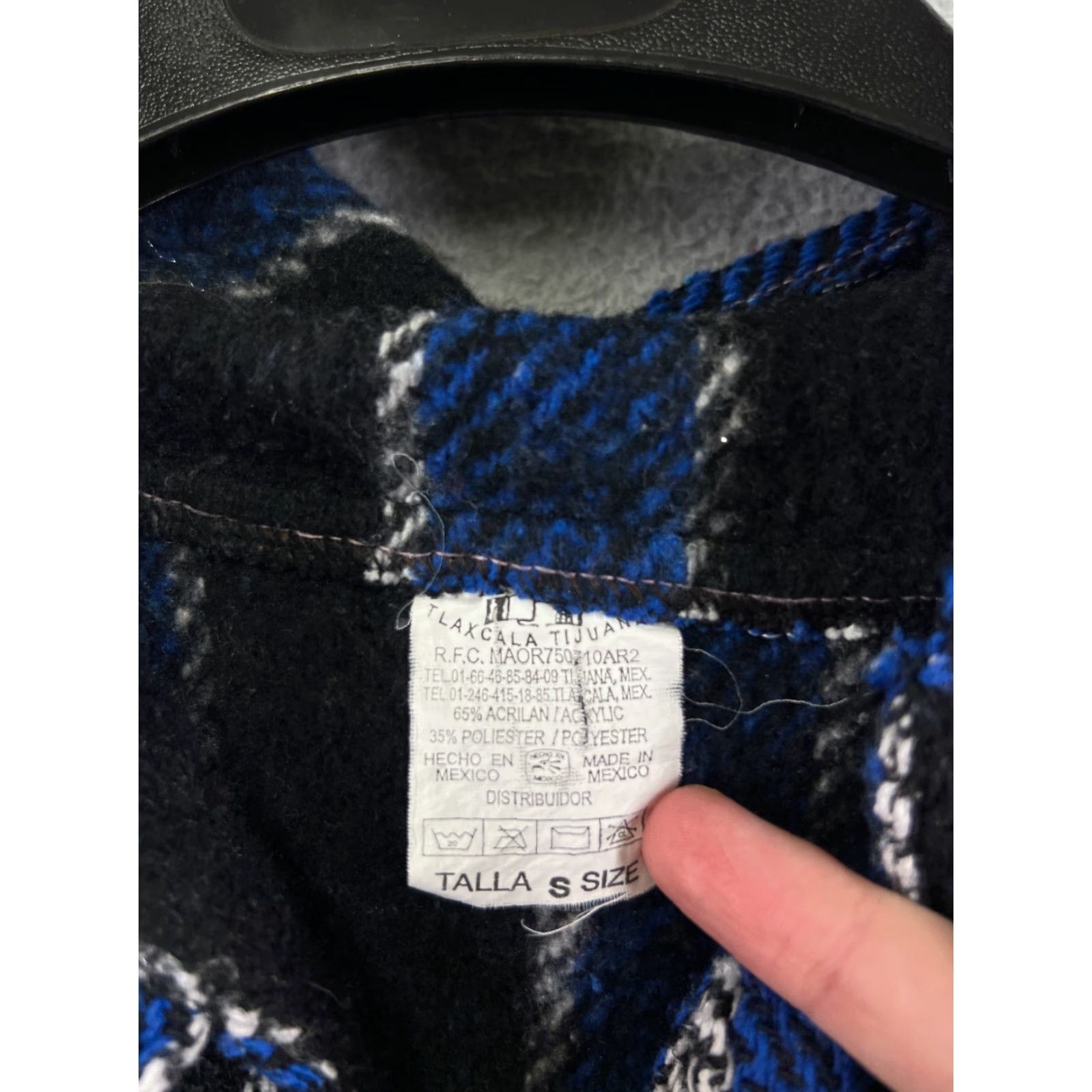 Vintage Baja Hoodie Mens Medium Green Blue Stripe Acrylic Blend Mexico Poncho Drug Rug Sweatshirt Pullover Hooded Size US S / EU 44-46 / 1 - 3 Thumbnail