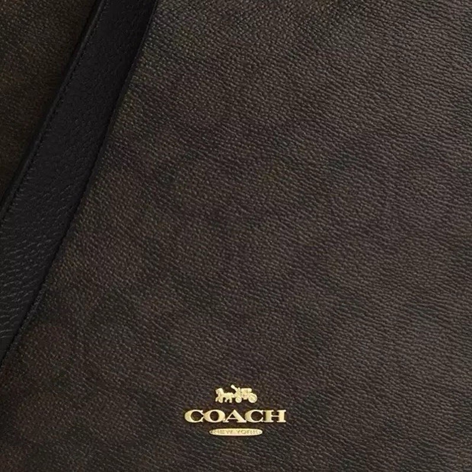 Coach Coach Womens Val Duffle Leather Bag Gold/Walnut/Black CAB12 Size ONE SIZE - 9 Thumbnail