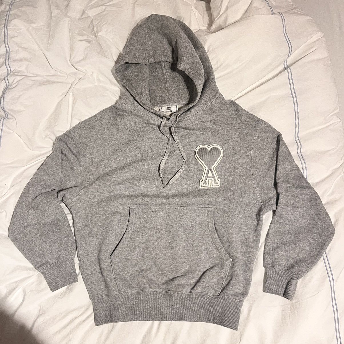 image of Ami De Cœur Hoodie in Grey, Men's (Size Medium)