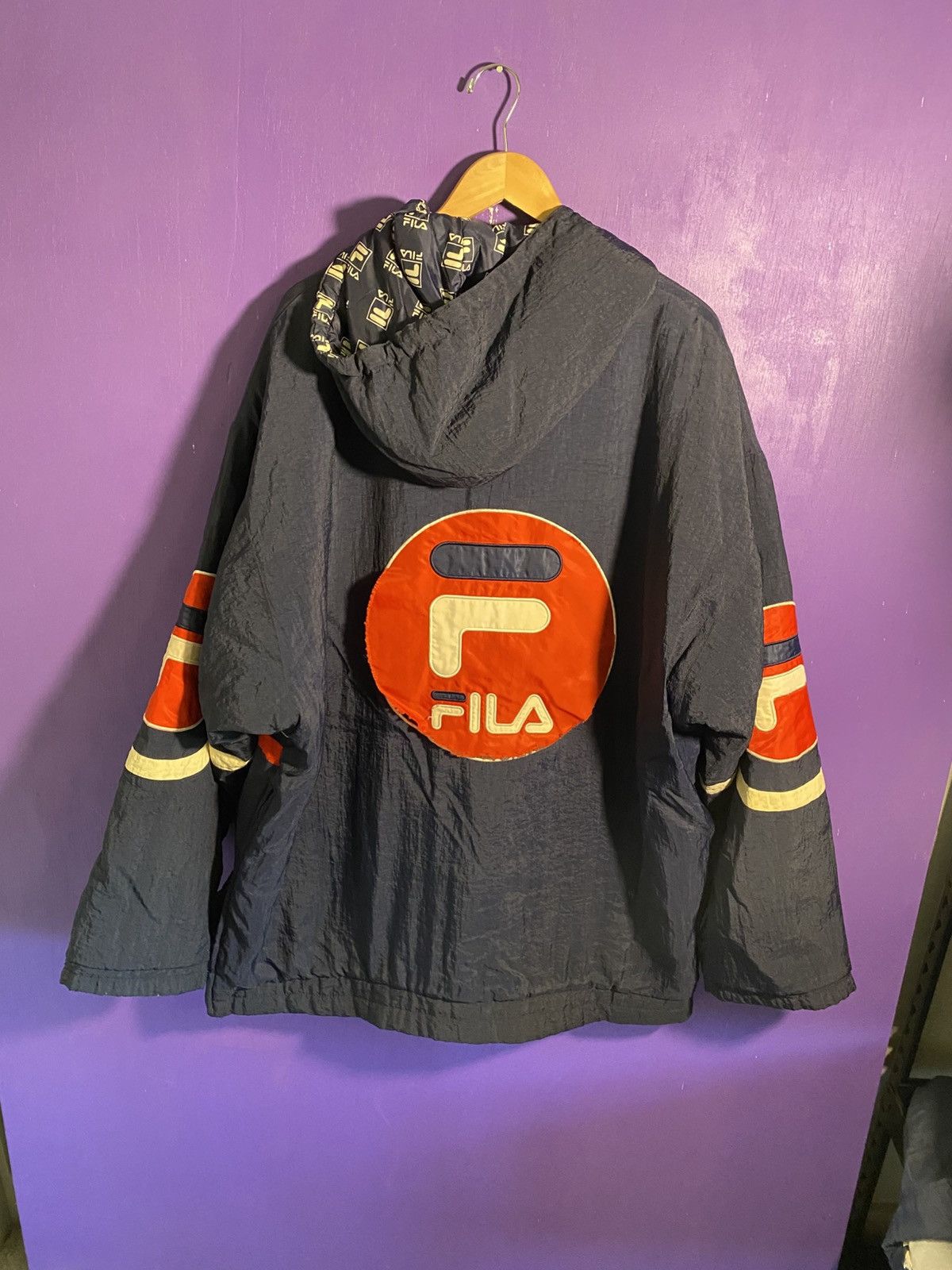 Fila Vintage 90s FILA big logo puffer jacket Size US XXL / EU 58 / 5 - 2 Thumbnail