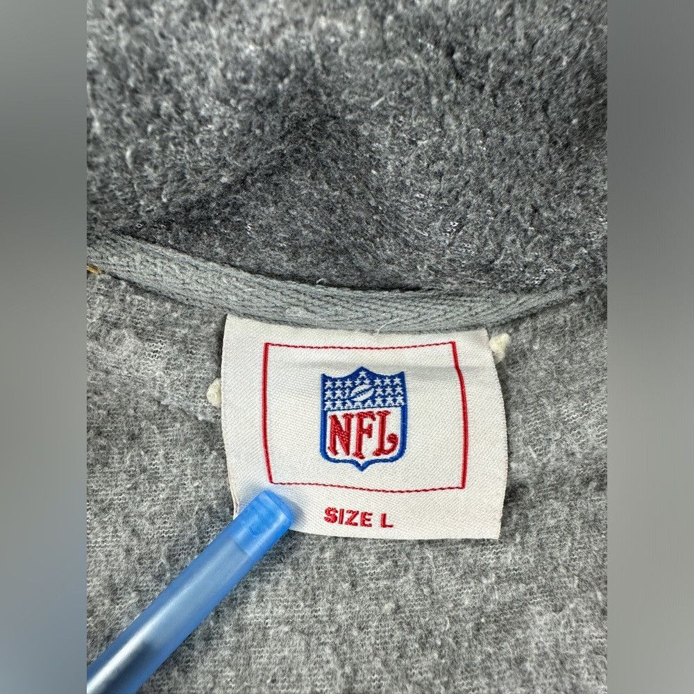 NFL Vtg Pittsburgh Steelers Grey 1/4 Zip Polyester jacket size Size US L / EU 52-54 / 3 - 2 Thumbnail