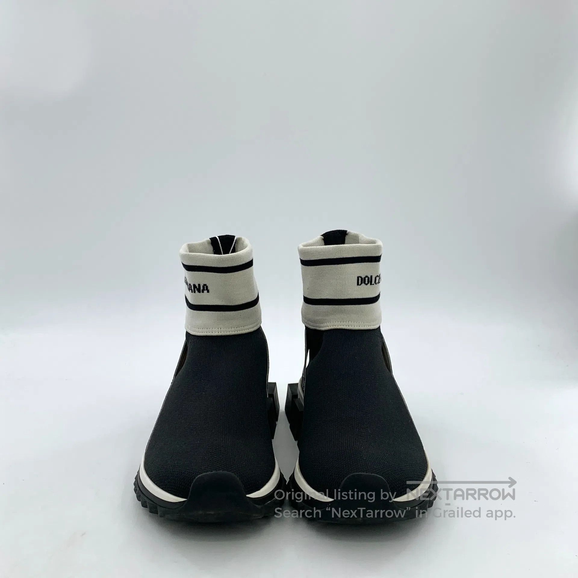 Dolce & Gabbana Dolce Gabbana Black Logo Letter Casual Laced Sock Shoes Sn Size US 6.5 / IT 36.5 - 3 Thumbnail
