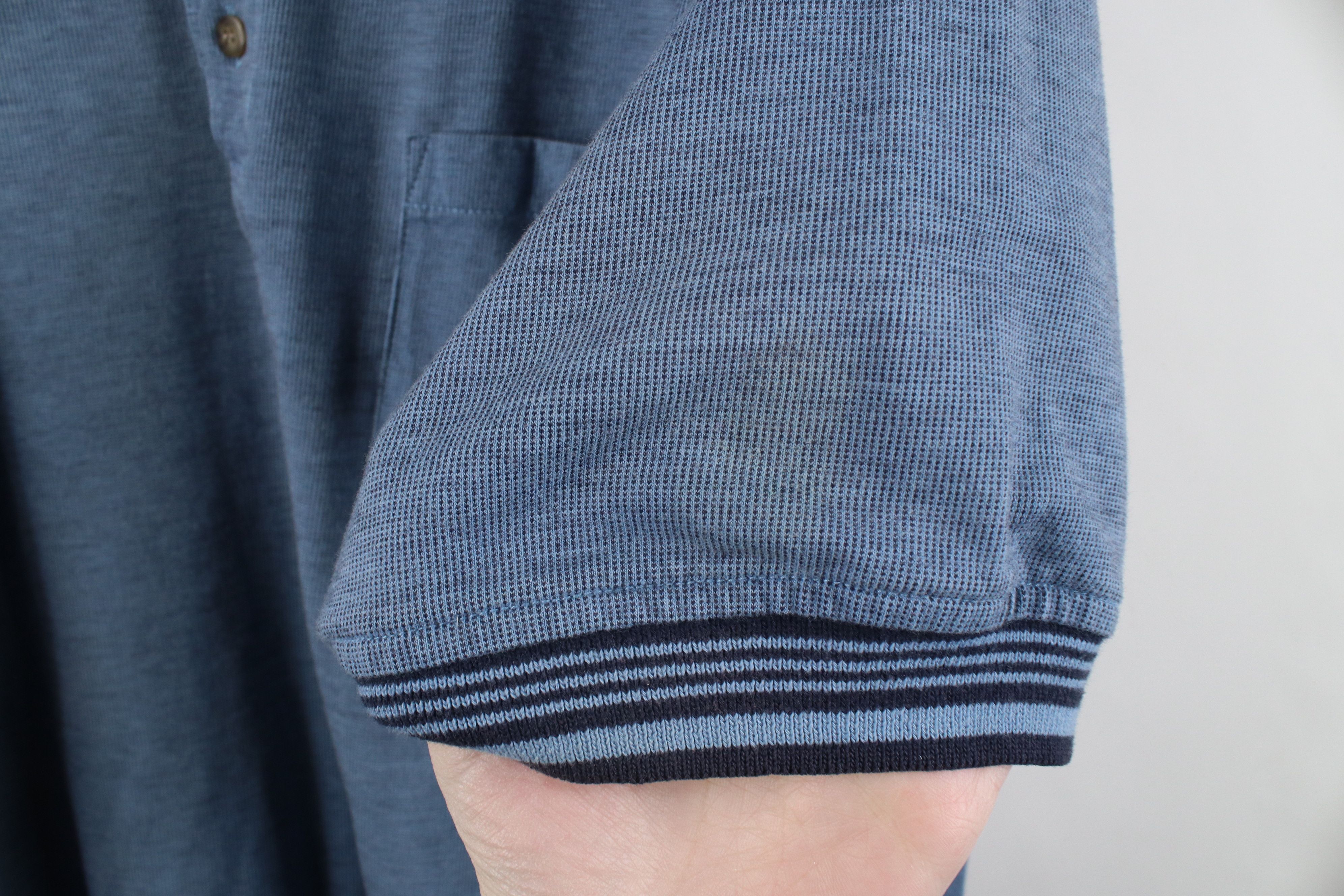 Vintage Vintage 90s Streetwear Knit Collared Golf Polo Shirt Blue Size US XL / EU 56 / 4 - 7 Thumbnail