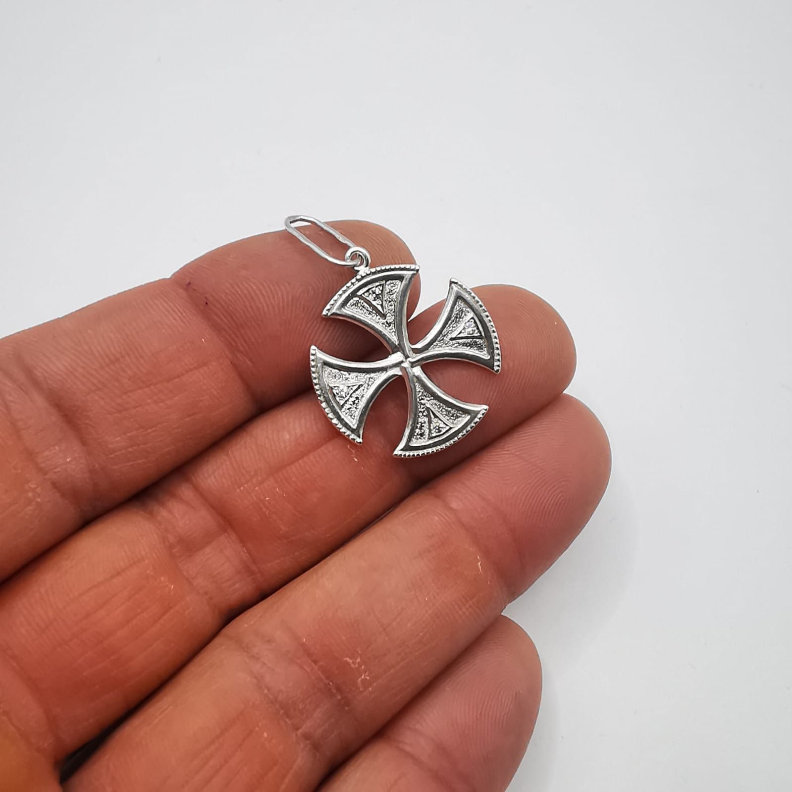 Sterling Silver Vintage pendant "Maltese Cross Amulet 925 silver 3,20g Size ONE SIZE - 3 Thumbnail