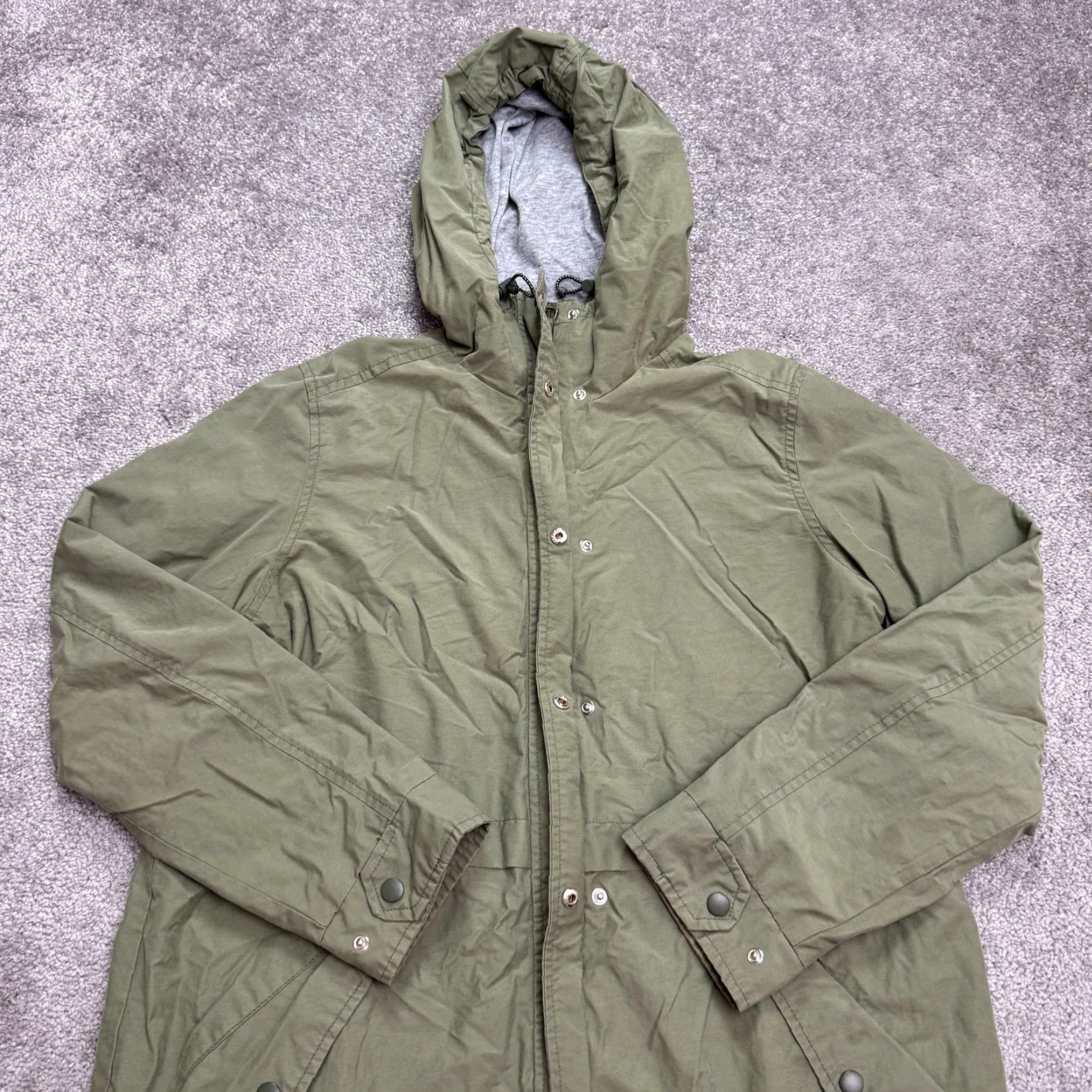 Old Navy Old Navy Anorak Hoodie Parka Jacket Women Small Olive Green Lined Casual Outdoor Size S / US 4 / IT 40 - 3 Thumbnail