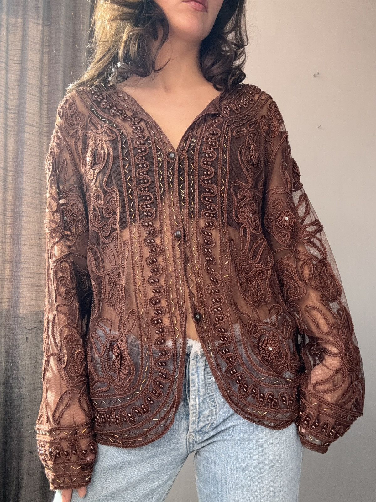 Vintage Vintage blouse Size L / US 10 / IT 46 - 2 Thumbnail