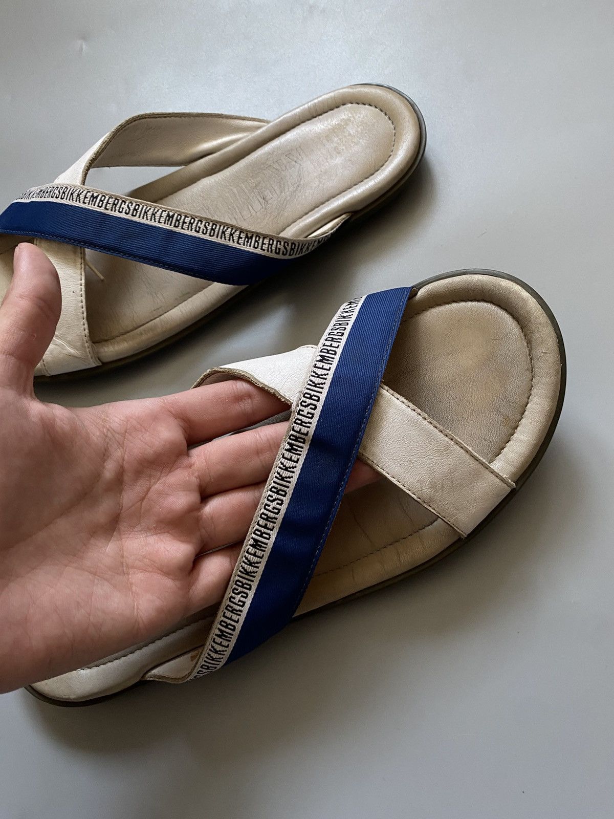 Dirk Bikkembergs BIKKEMBERGS leather summer shoes flip flops vintage Size US 8 / EU 41 - 3 Thumbnail