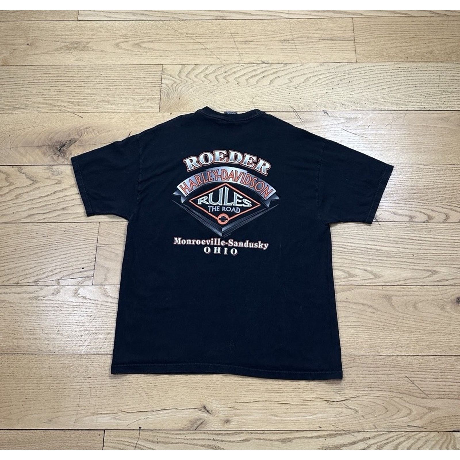 Harley Davidson × Vintage Vintage Harley Davidson "Size Does Matter" T-shirt Size US XL / EU 56 / 4 - 2 Thumbnail