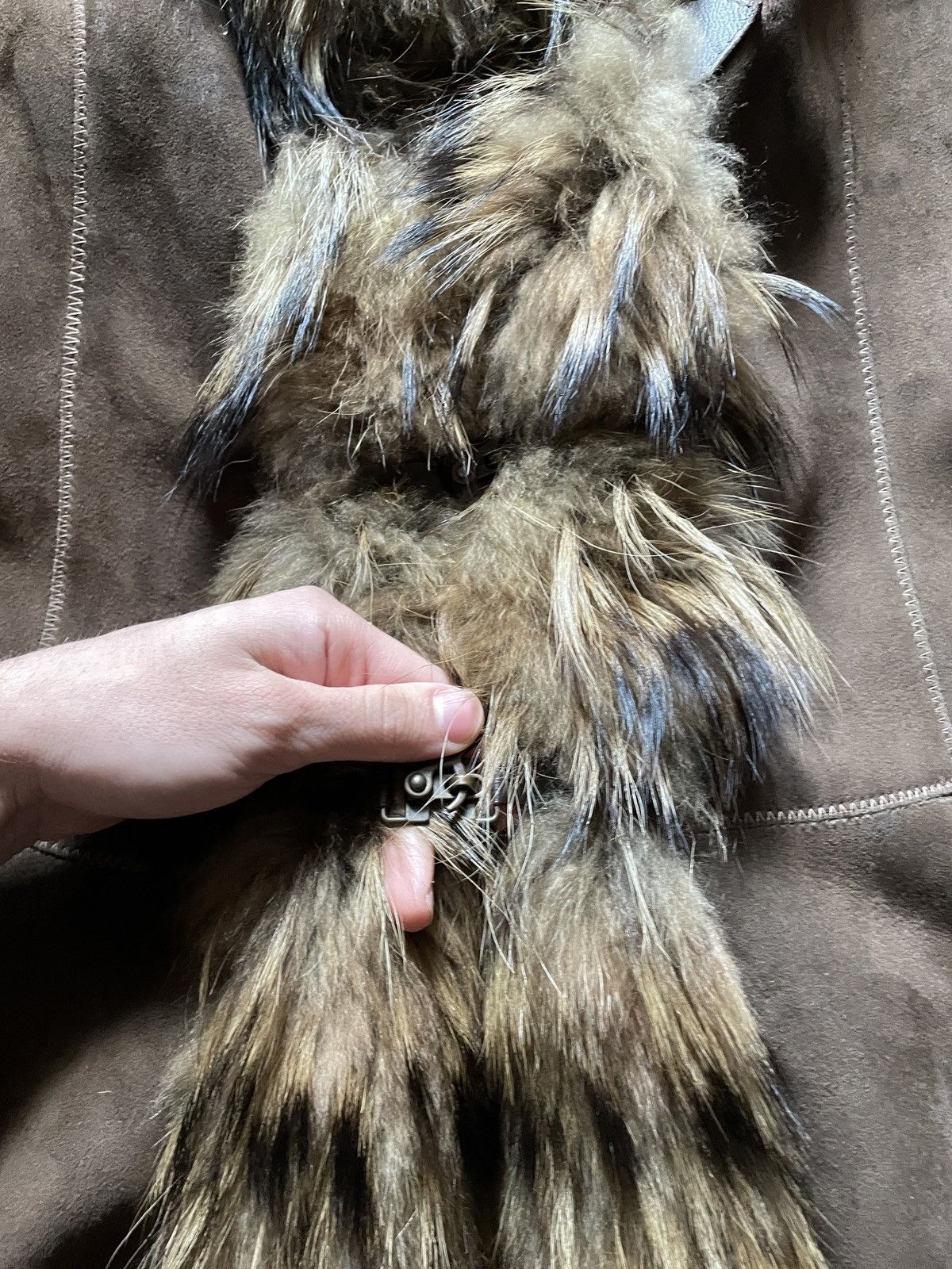 The Unbranded Brand Vintage Lamb Shearling Echtes Brown Long Overcoat y2k 90s Size XL / US 12-14 / IT 48-50 - 6 Thumbnail