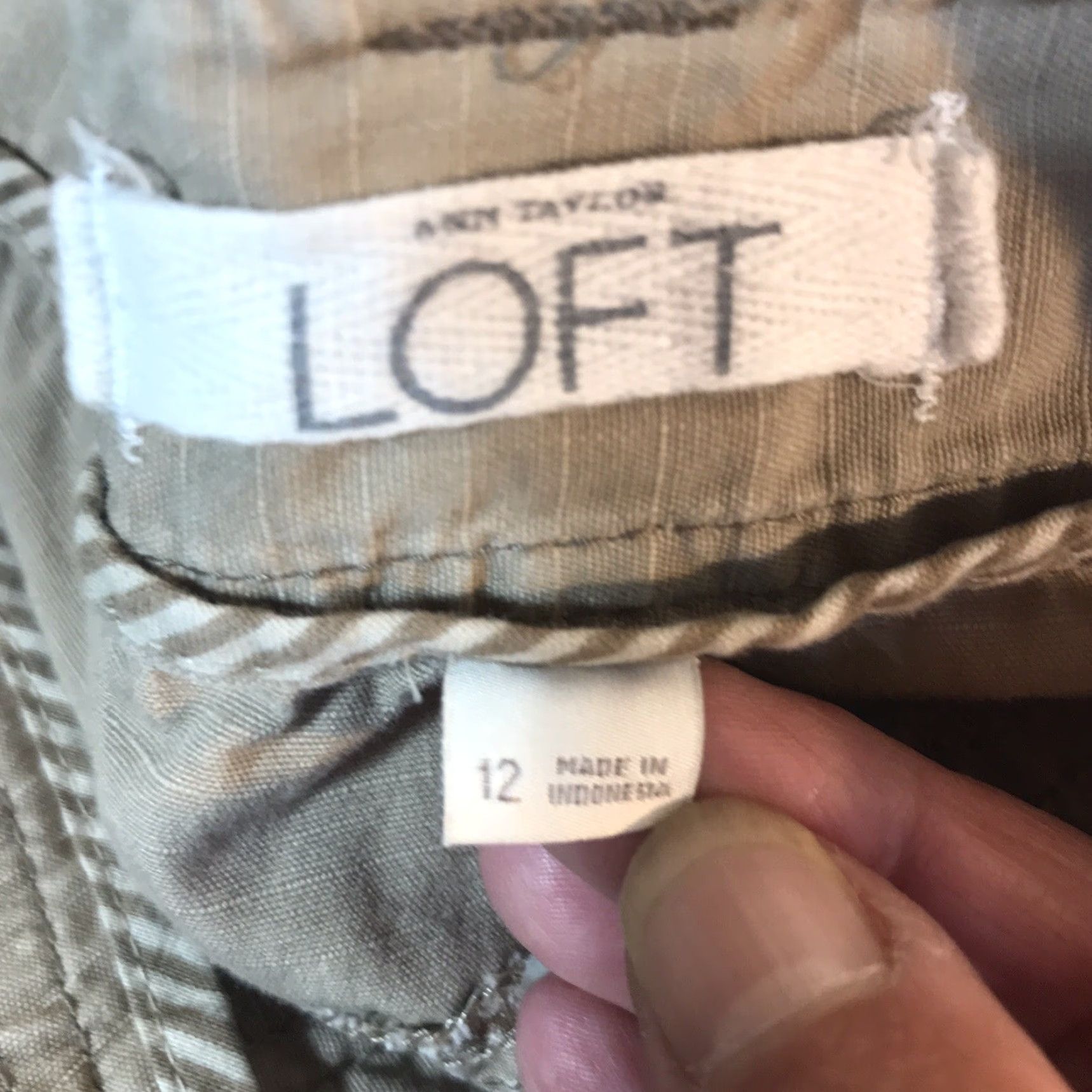 Ann Taylor Ann Taylor Loft Pants Womens Size 12 Khaki Cropped EUC Size 34" / US 12 / IT 48 - 4 Thumbnail