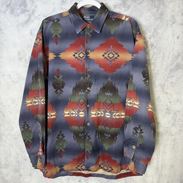 Polo Ralph Lauren Polo Ralph Lauren Shirt Mens Large Aztec Southwest ...