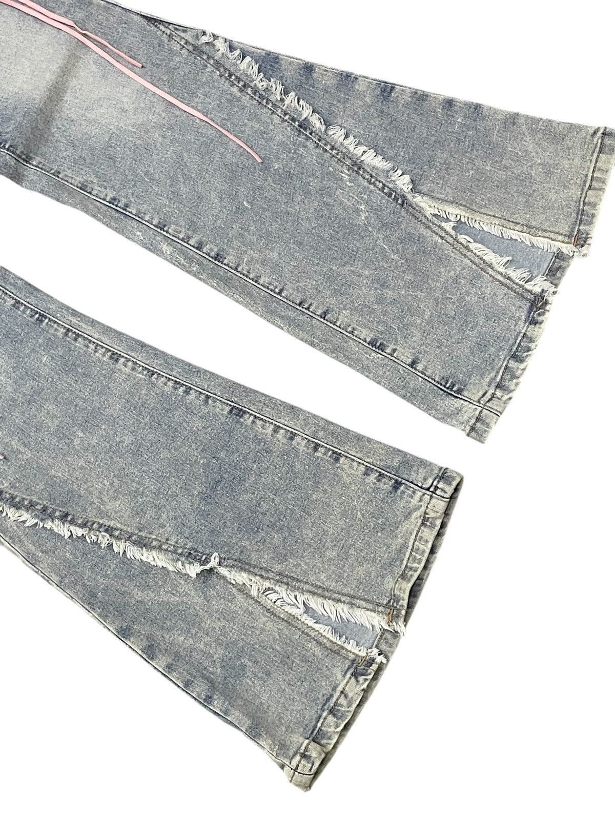 If Six Was Nine × LOWBOX × Le Grande Bleu (L.G.B.) Paneled Laces Flare Japanese Brand Vintage Jeans Size US 28 / EU 44 - 5 Thumbnail